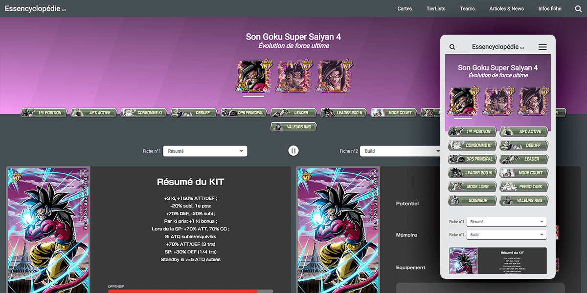 MAJ 6.3 Affichage direct des fiches résumé du kit et build