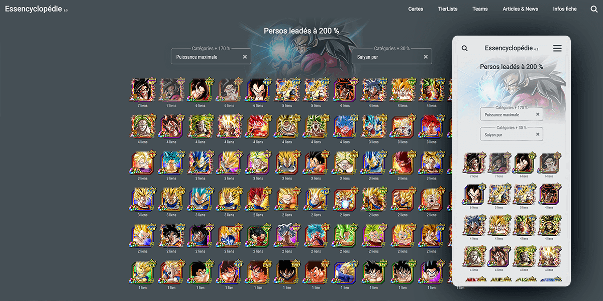 MAJ 6.3 Personnages leadés à 170 + 30 %