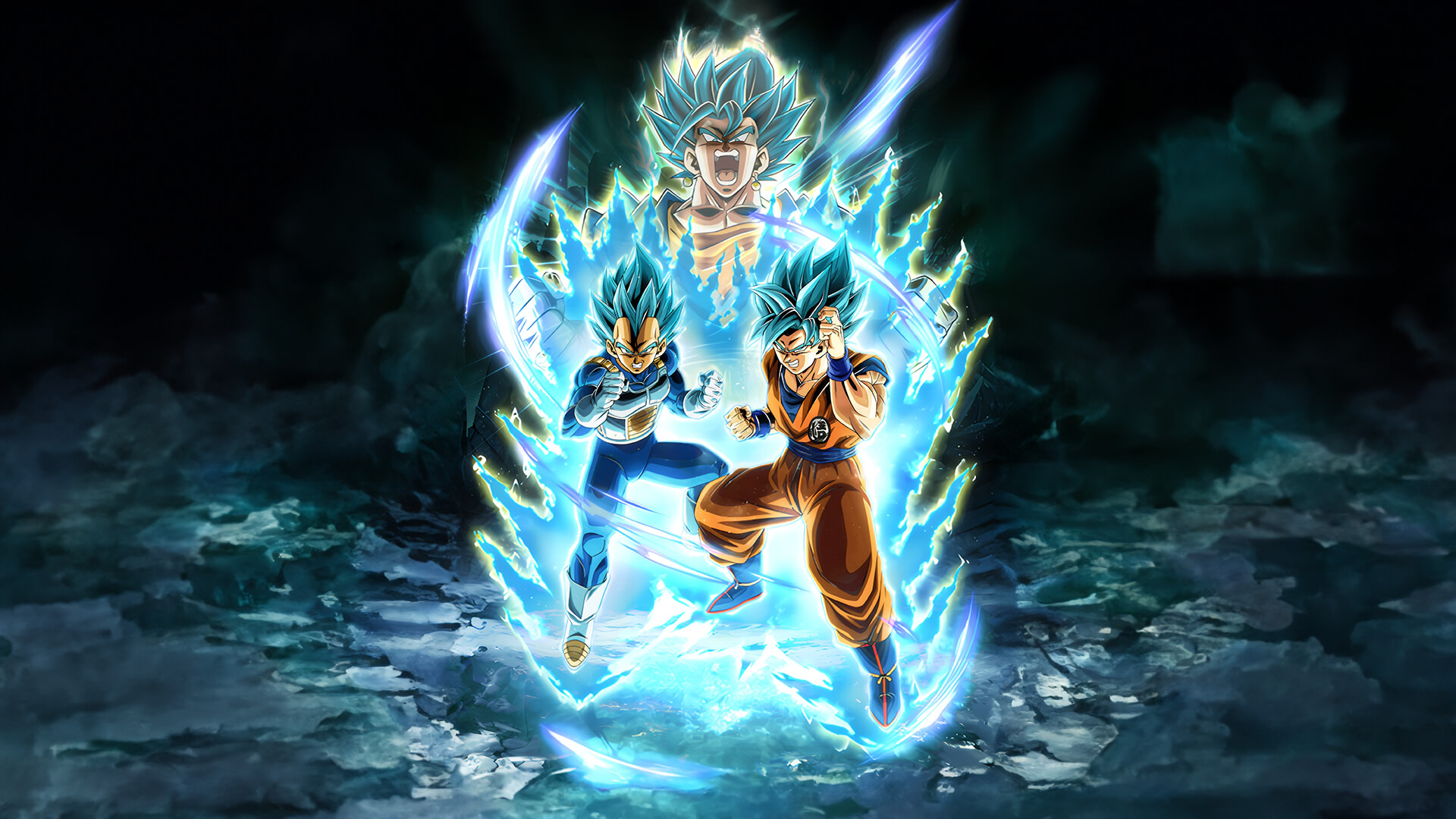 Son Goku SS Divin SS et Vegeta SS Divin SS, corps et âme dans le combat décisif 