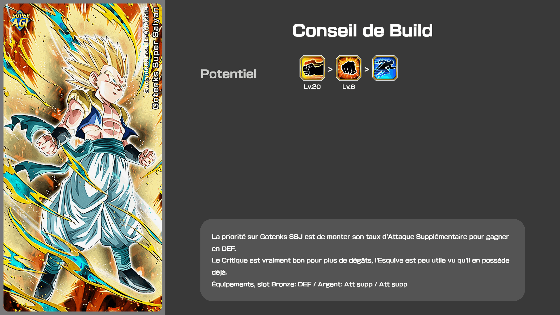 Fiche n°2Gotenks Super Saiyan : Surpuissance irréfléchie