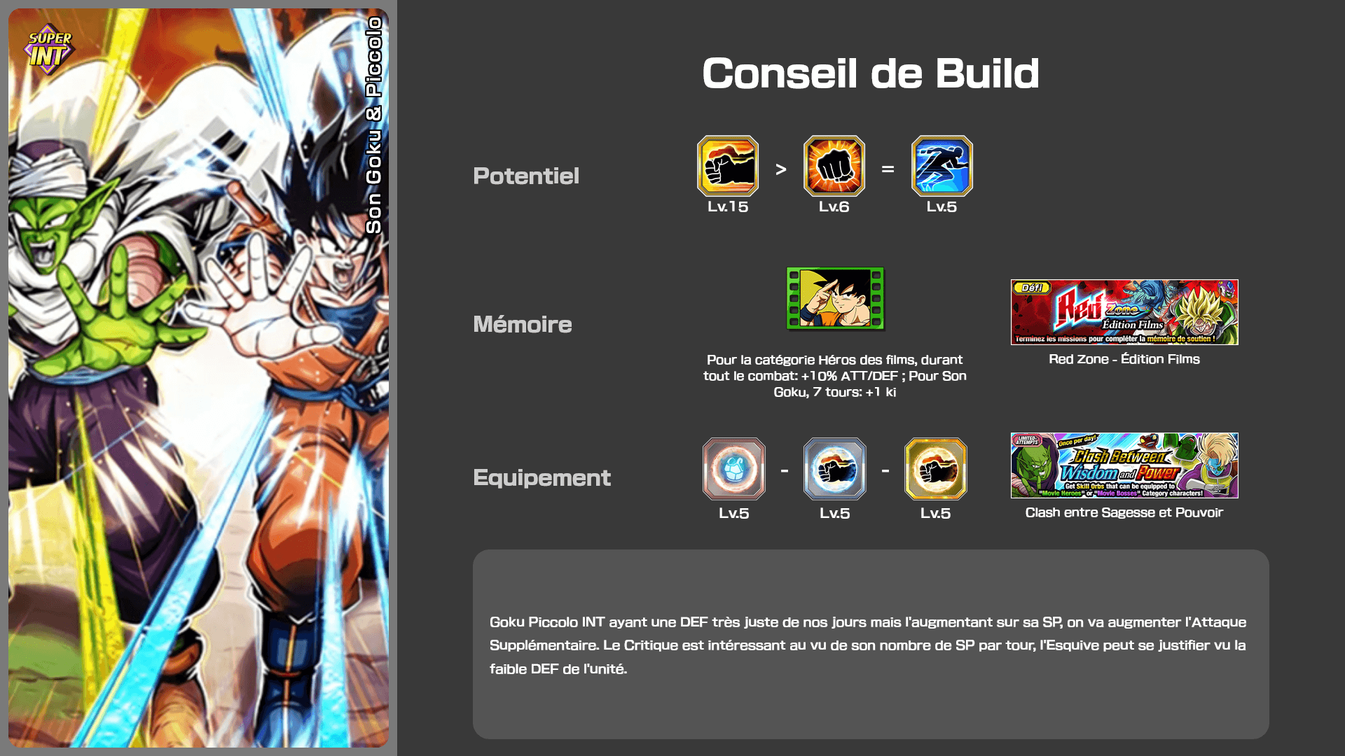 Fiche n°1Son Goku & Piccolo : Rivaux en harmonie