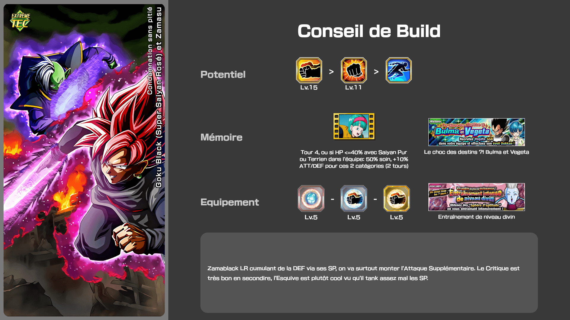 Fiche n°1Goku Black (Super Saiyan Rosé) et Zamasu : Condamnation sans pitié