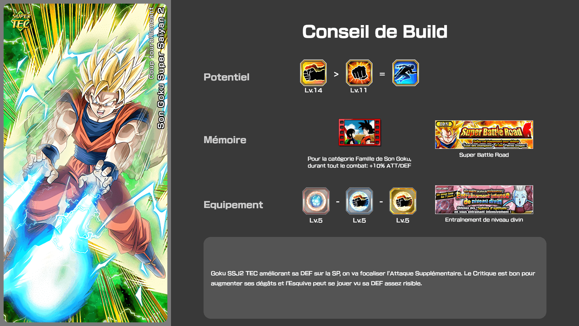 Fiche n°1Son Goku Super Saiyan 2 : Coup tourbillonnant