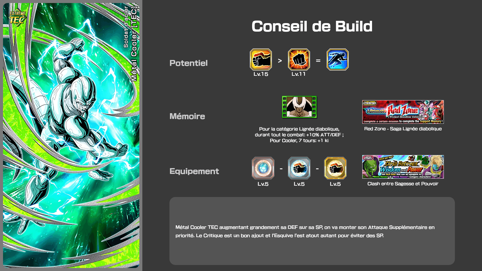 Fiche n°1Métal Cooler [TEC] : Soldat d'acier