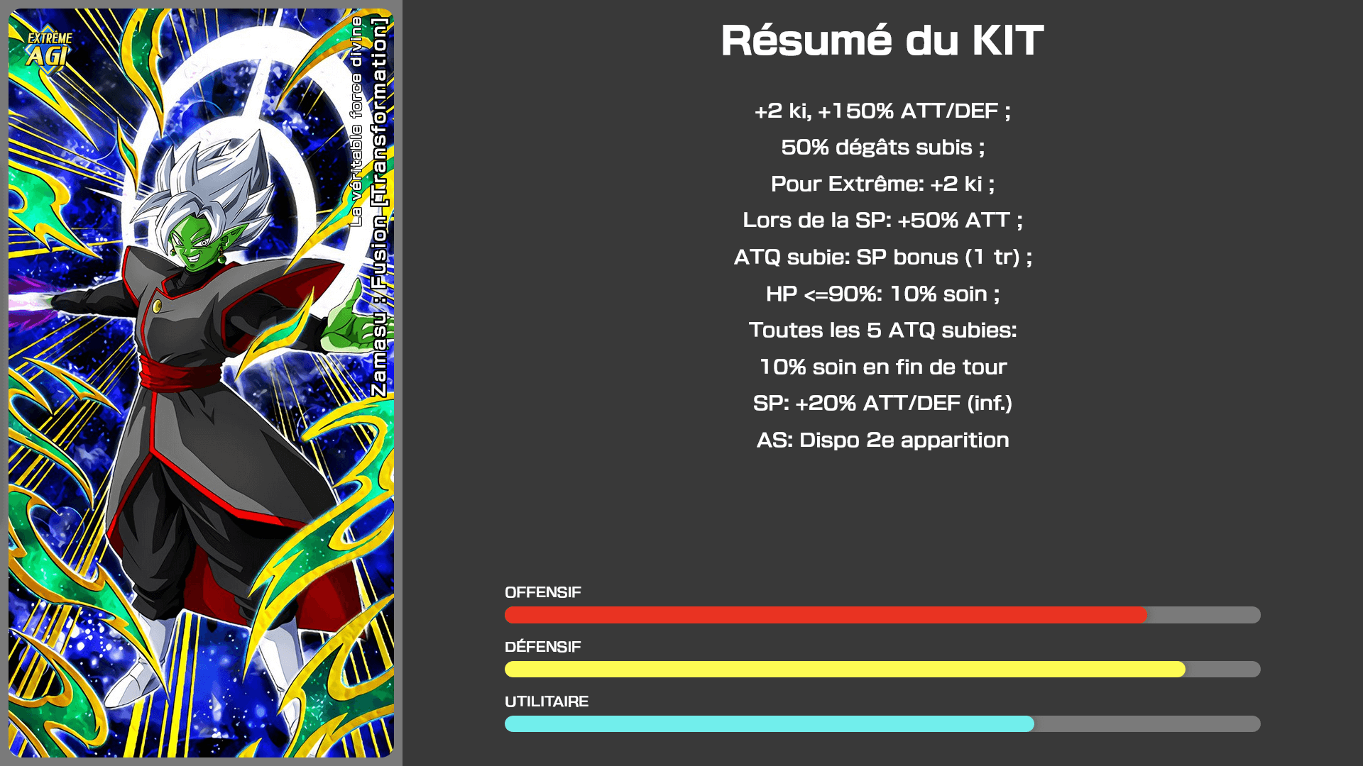 Fiche n°1Zamasu [Fusion spéciale] : Le vrai pouvoir de Dieu