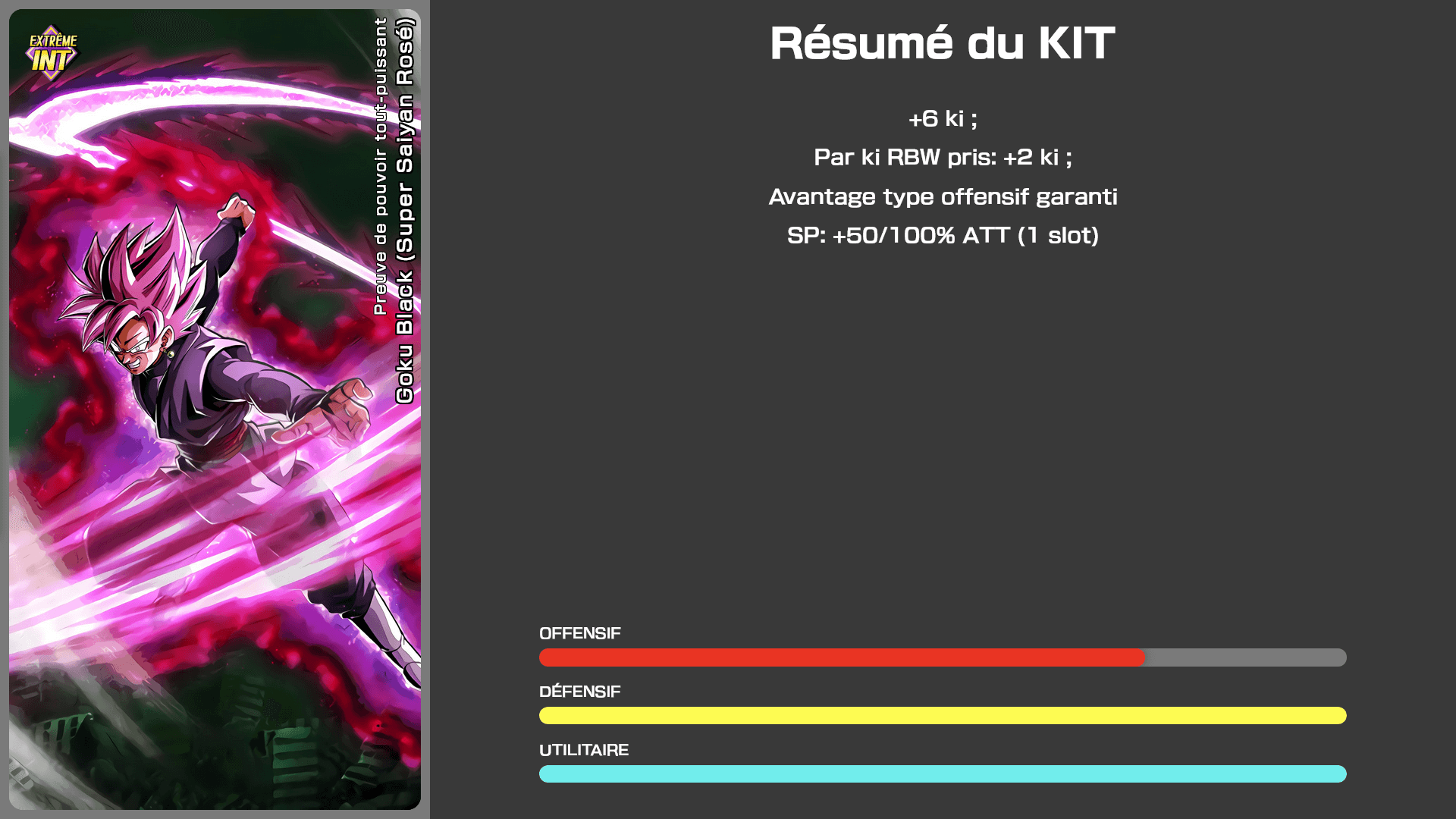 Fiche n°1Goku Black (Super Saiyan Rosé) [Fureur] : Preuve de pouvoir tout-puissant