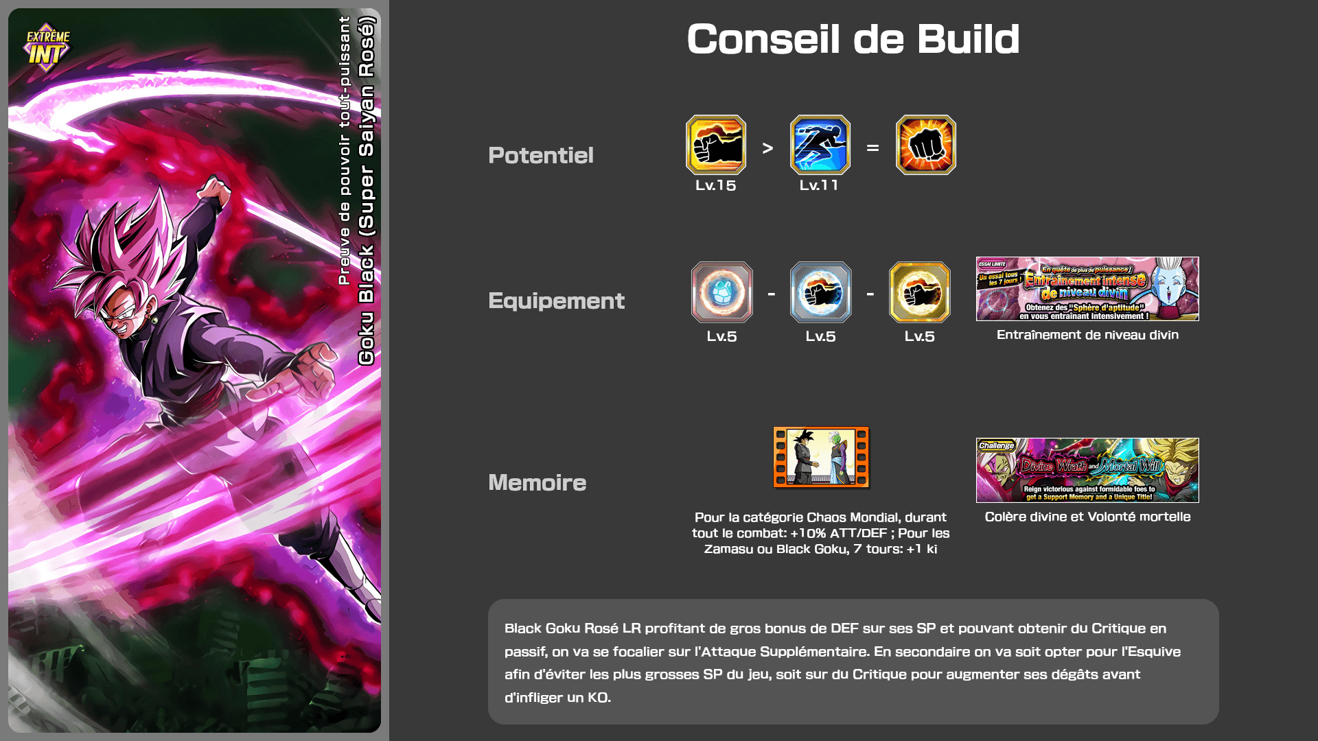 Fiche n°2Goku Black (Super Saiyan Rosé) [Fureur] : Preuve de pouvoir tout-puissant