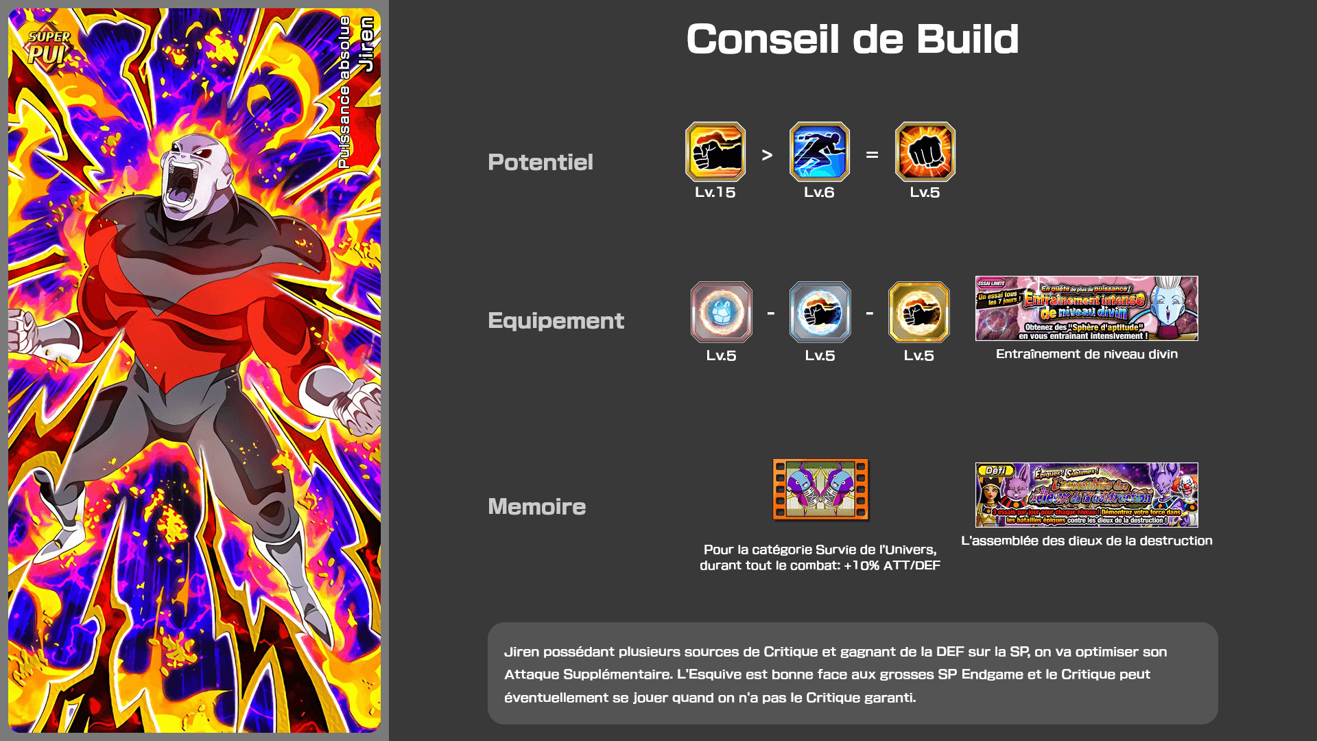 Fiche n°2Jiren : Puissance absolue
