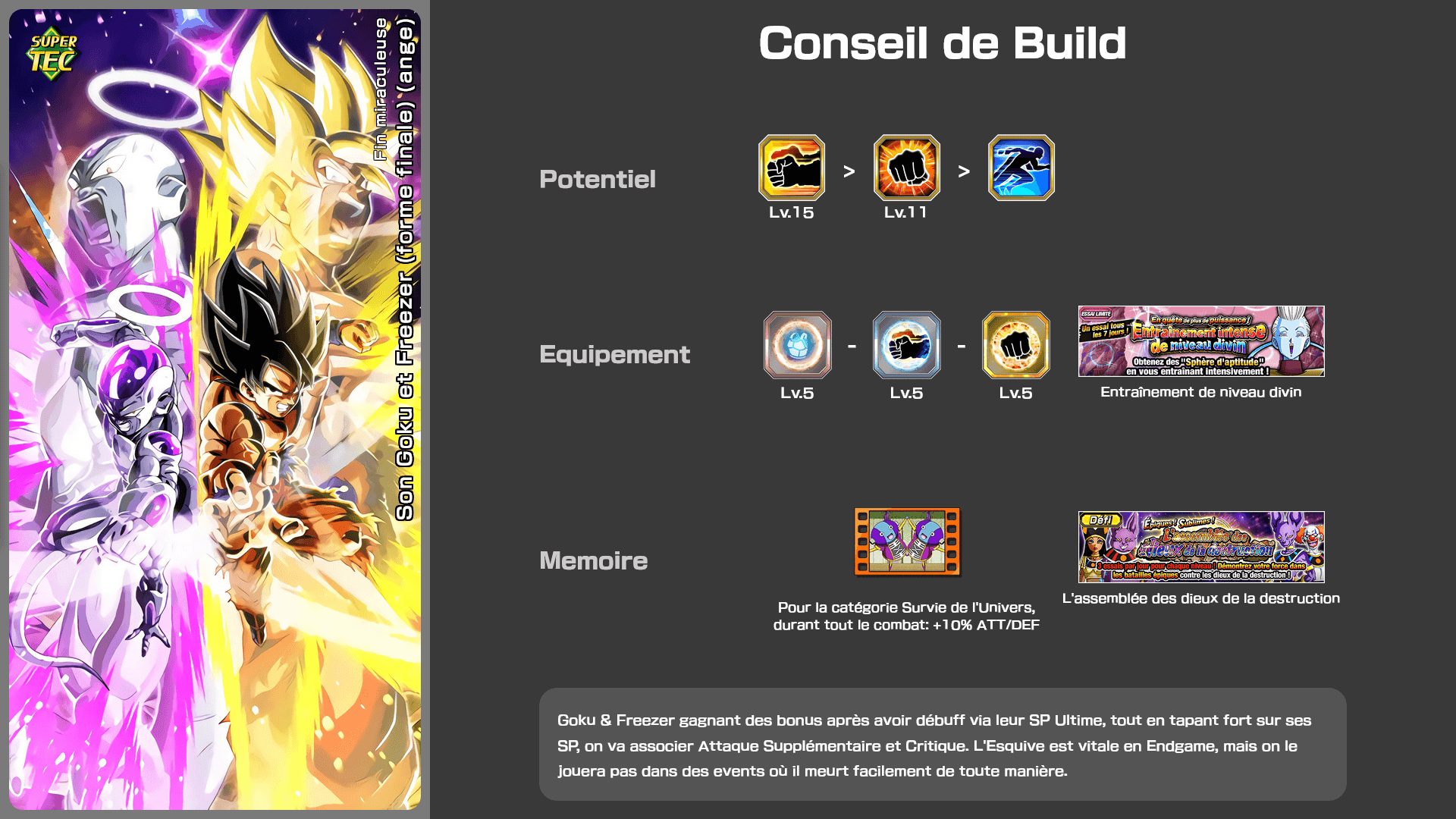 Fiche n°1Son Goku et Freezer (forme finale) (ange) : Fin miraculeuse