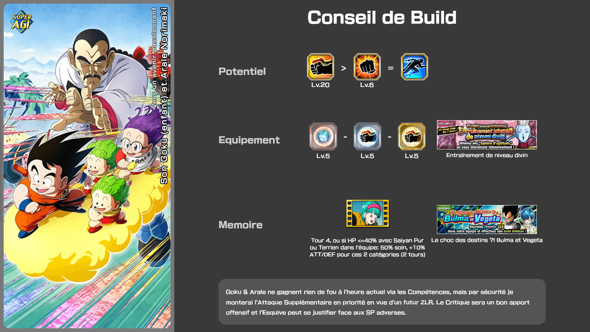 Fiche n°1Son Goku (enfant) et Arale Norimaki : Vers un avenir passionnant