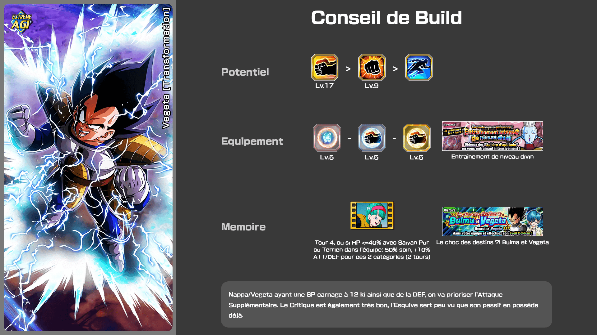 Fiche n°2Vegeta [Transformation] : Saiyan brutal et enragé
