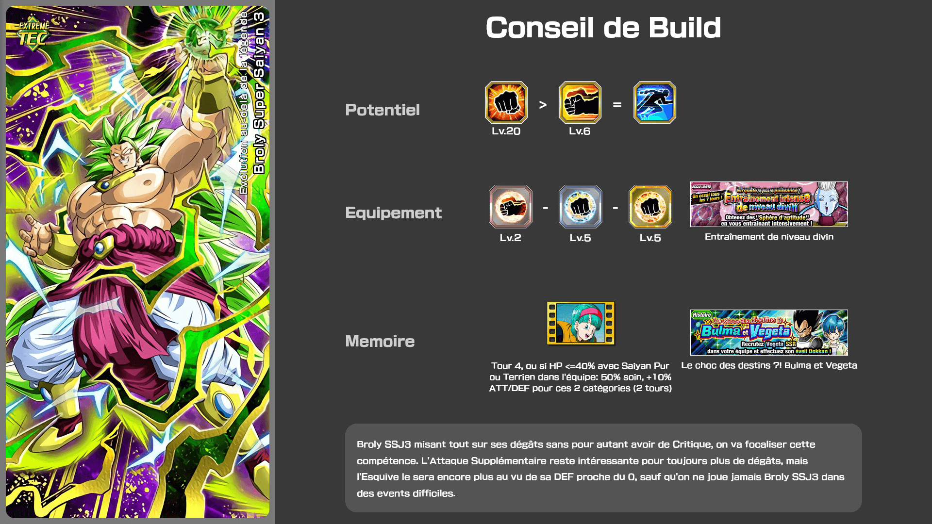 Fiche n°1Broly Super Saiyan 3 : Evolution au-delà de la légende