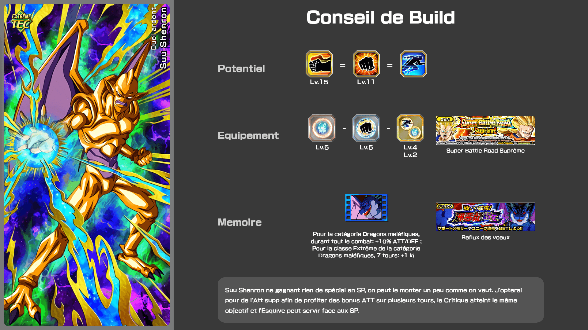 Fiche n°1Suu Shenron : Duel ardent