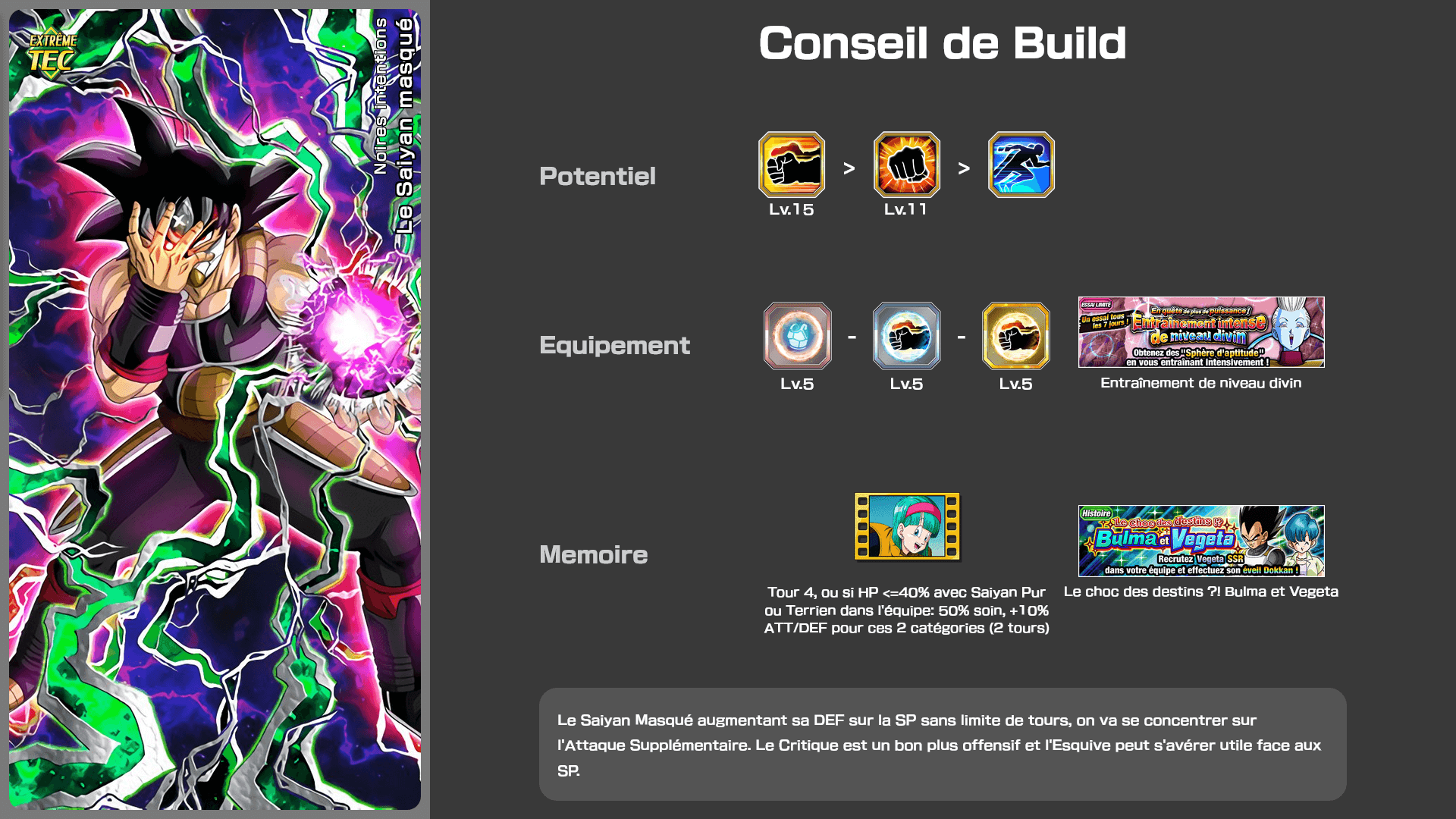 Fiche n°1Le Saiyan masqué : Noires intentions