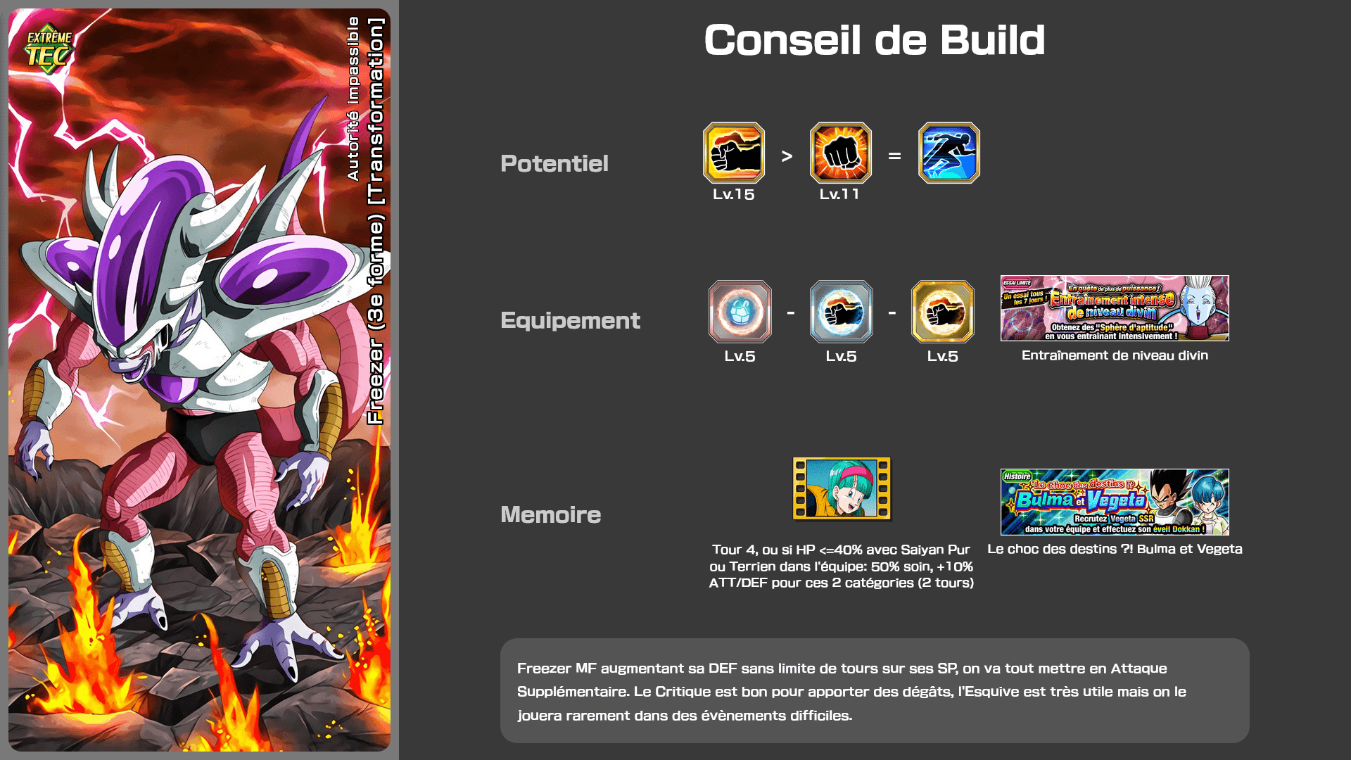 Fiche n°1Freezer (3e forme) [Transformation] : Autorité impassible