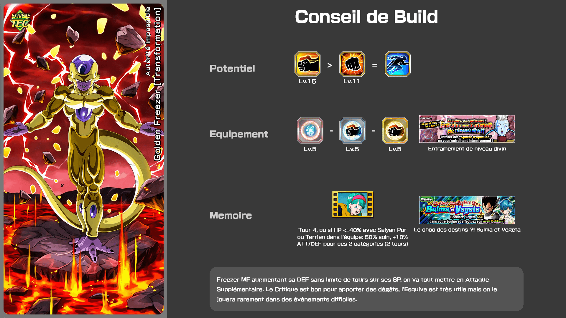 Fiche n°1Golden Freezer [Transformation] : Autorité impassible