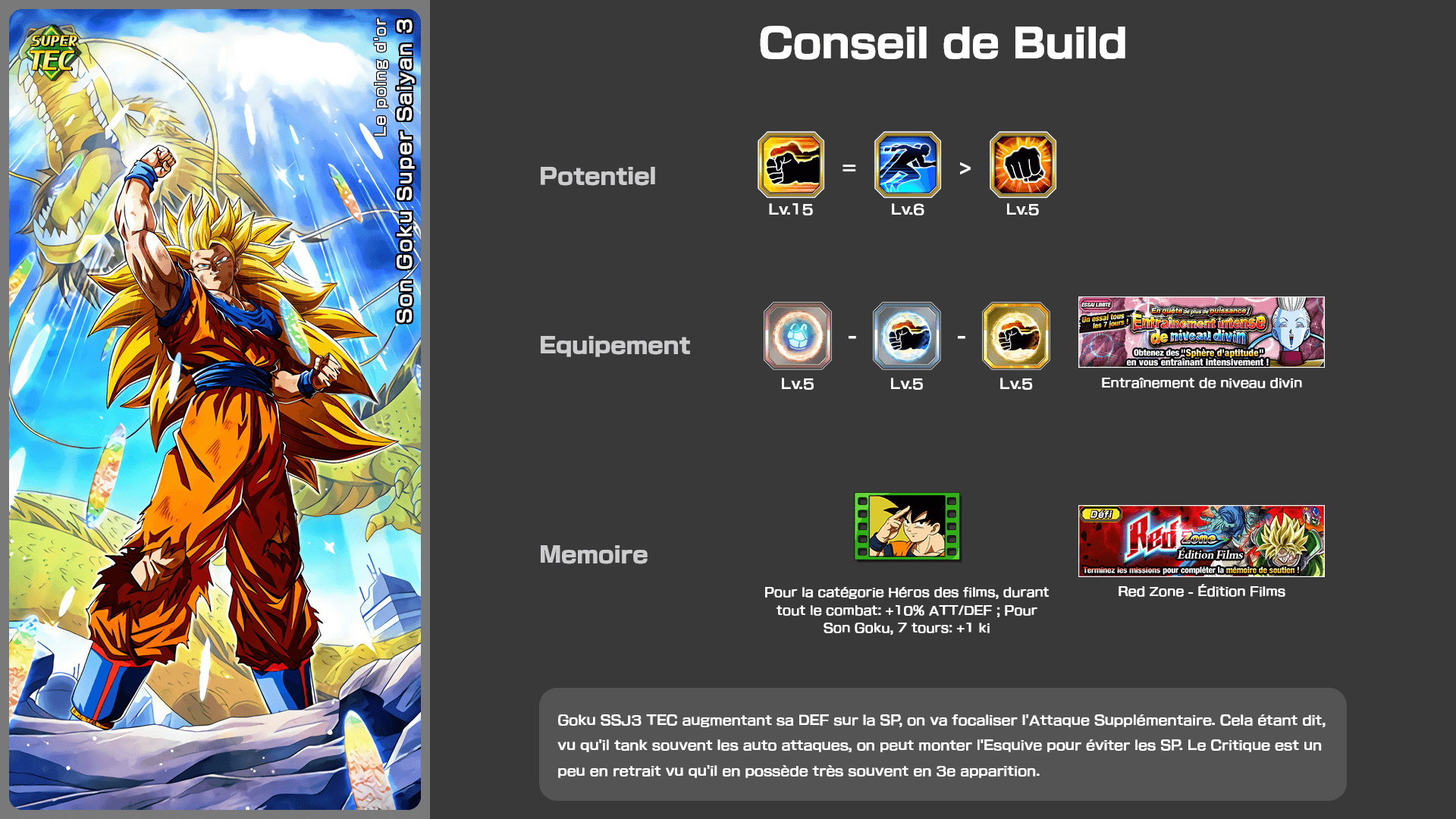 Fiche n°2Son Goku Super Saiyan 3 : Le poing d'or