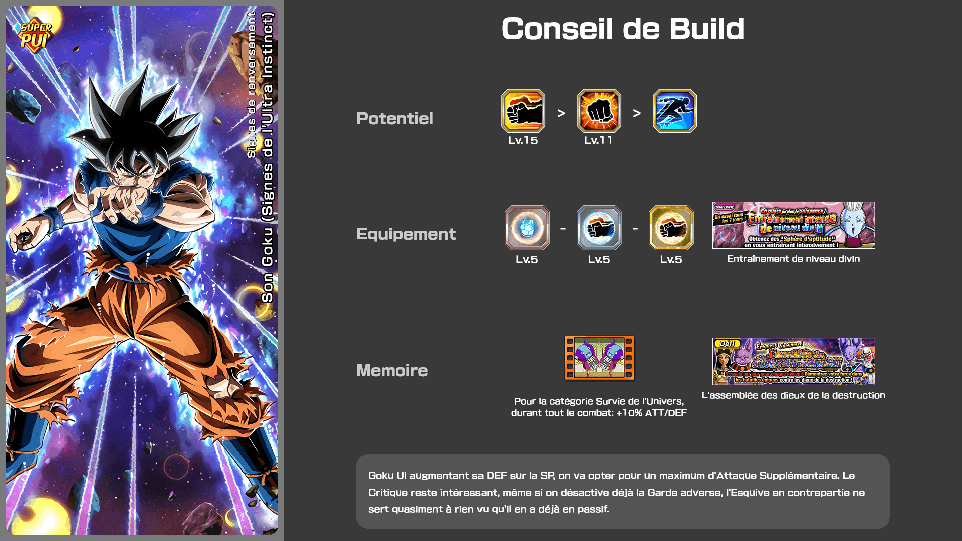 Fiche n°2Son Goku (Signes de l'Ultra Instinct) : Signes de renversement