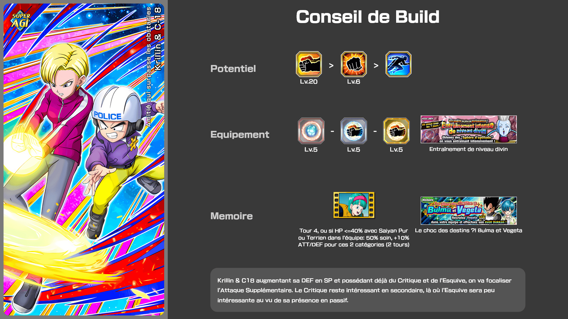 Fiche n°2Krillin & C-18 : Partenaire pour surmonter les épreuves