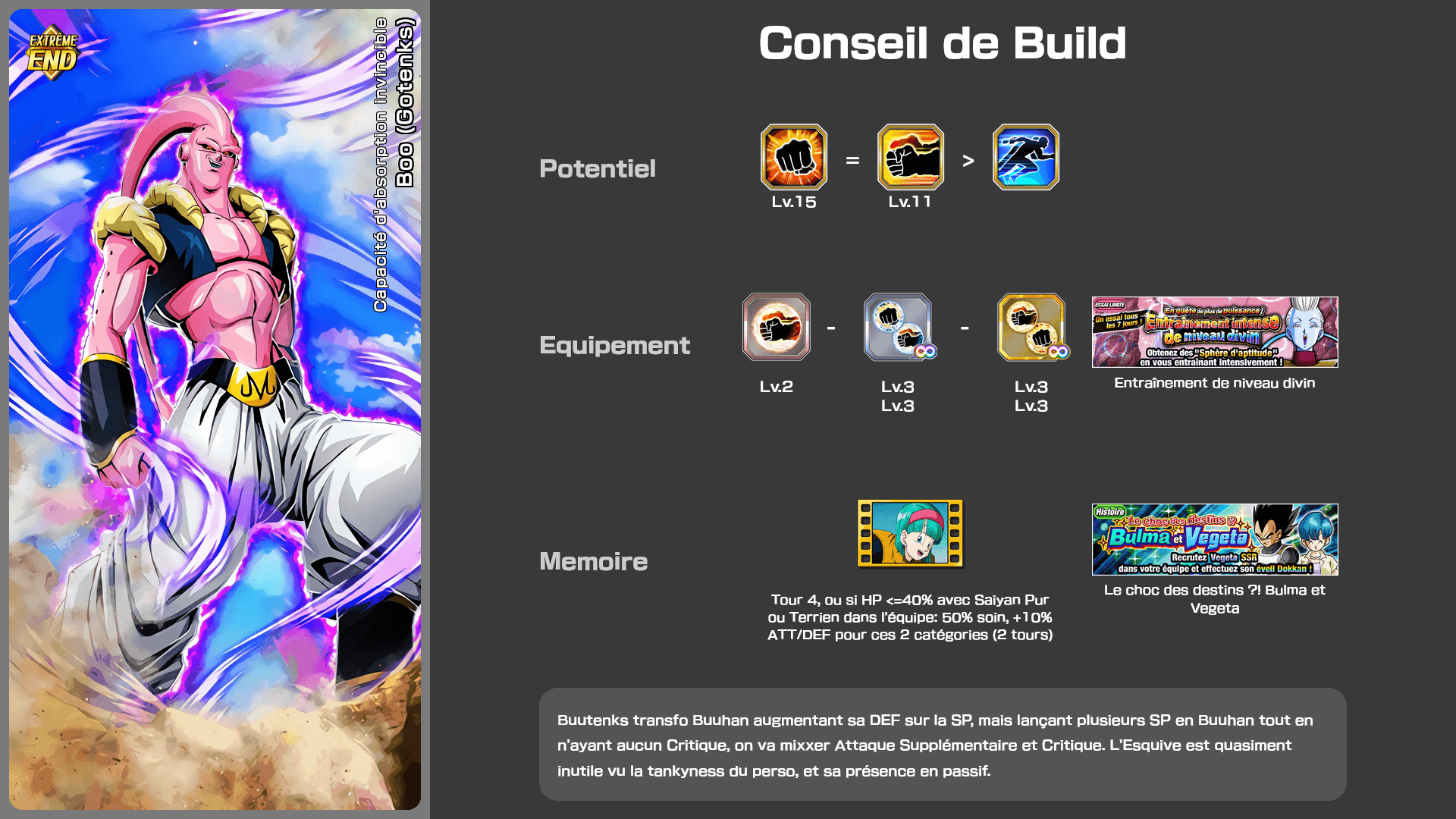 Fiche n°2Boo (Gotenks) : Capacité d'absorption invincible