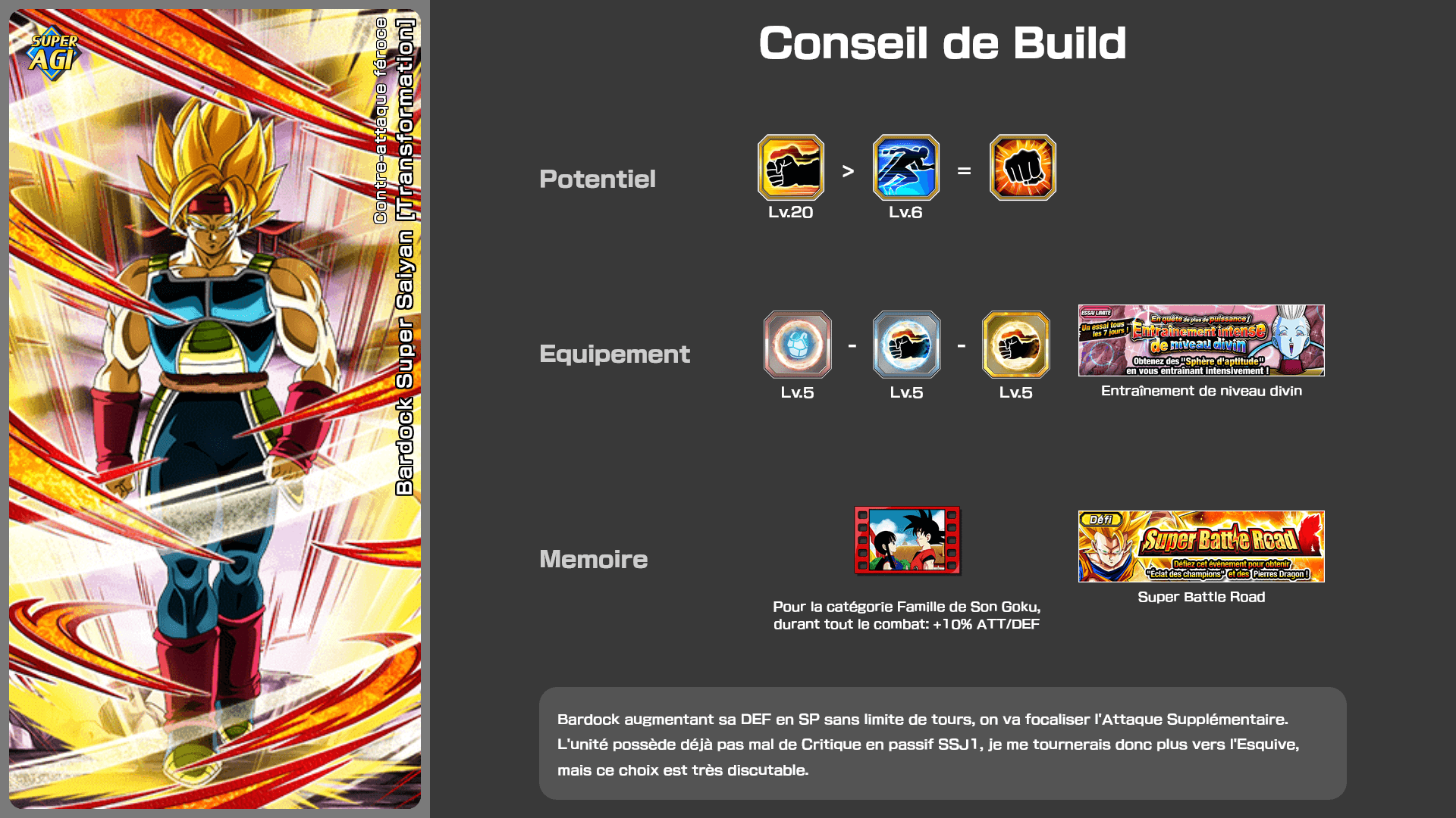 Fiche n°2Bardock Super Saiyan [Transformation] : Contre-attaque féroce