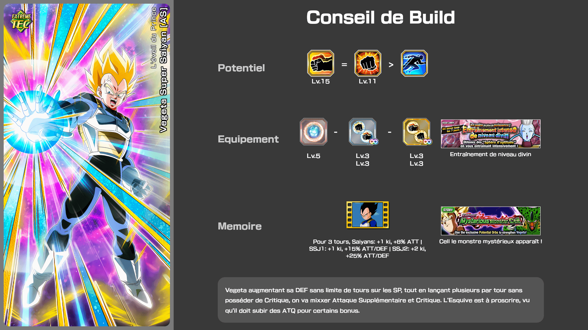 Fiche n°2Vegeta Super Saiyan [AS] : L'éveil du Prince