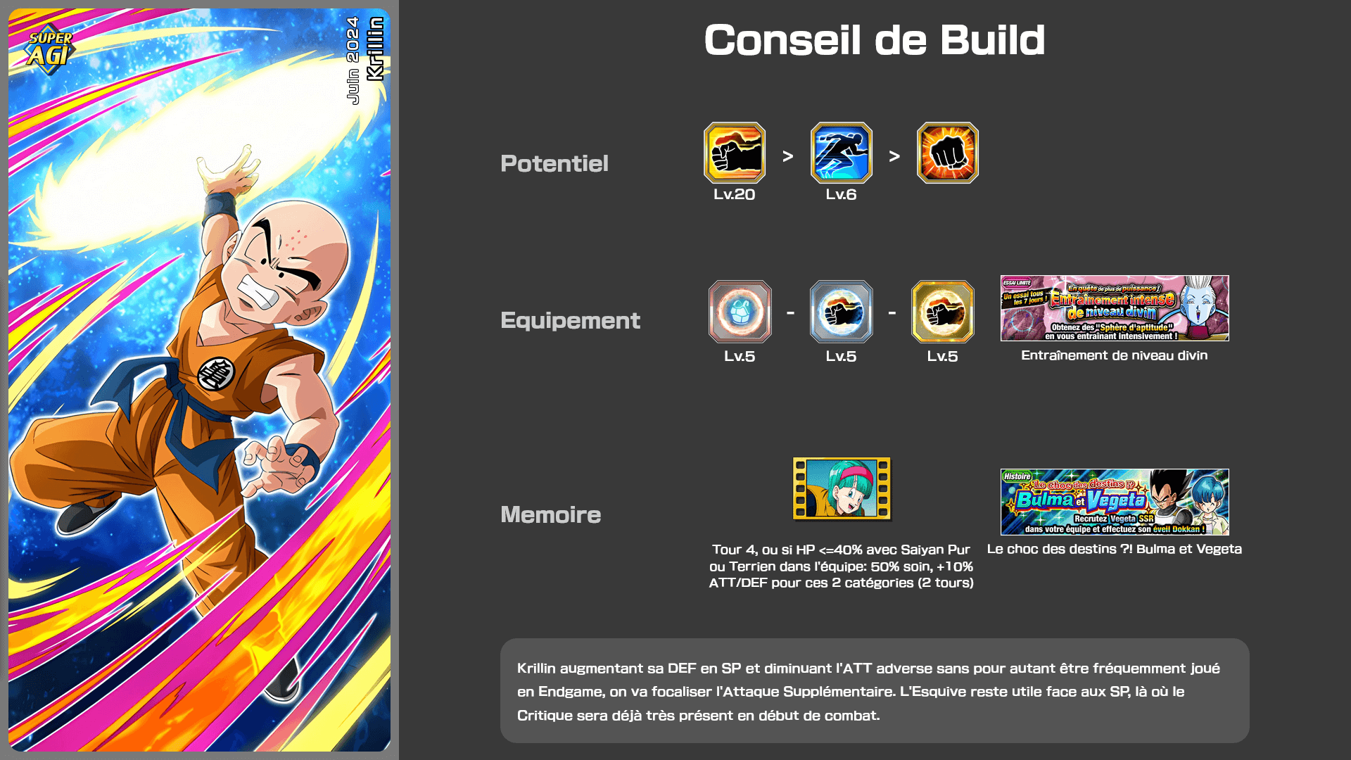 Fiche n°2Krillin : Juin 2024