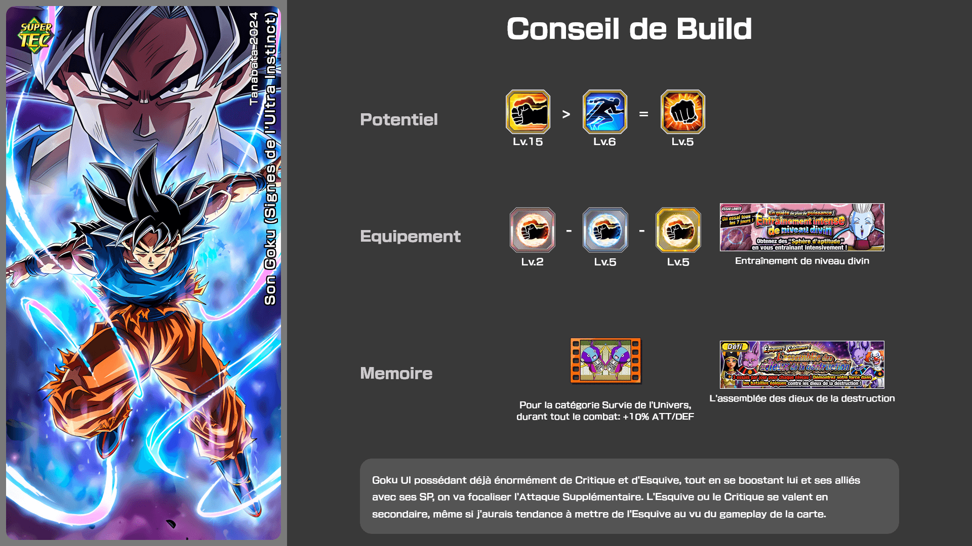 Fiche n°2Son Goku (Signes de l'Ultra Instinct) : Puissance divine hors limites