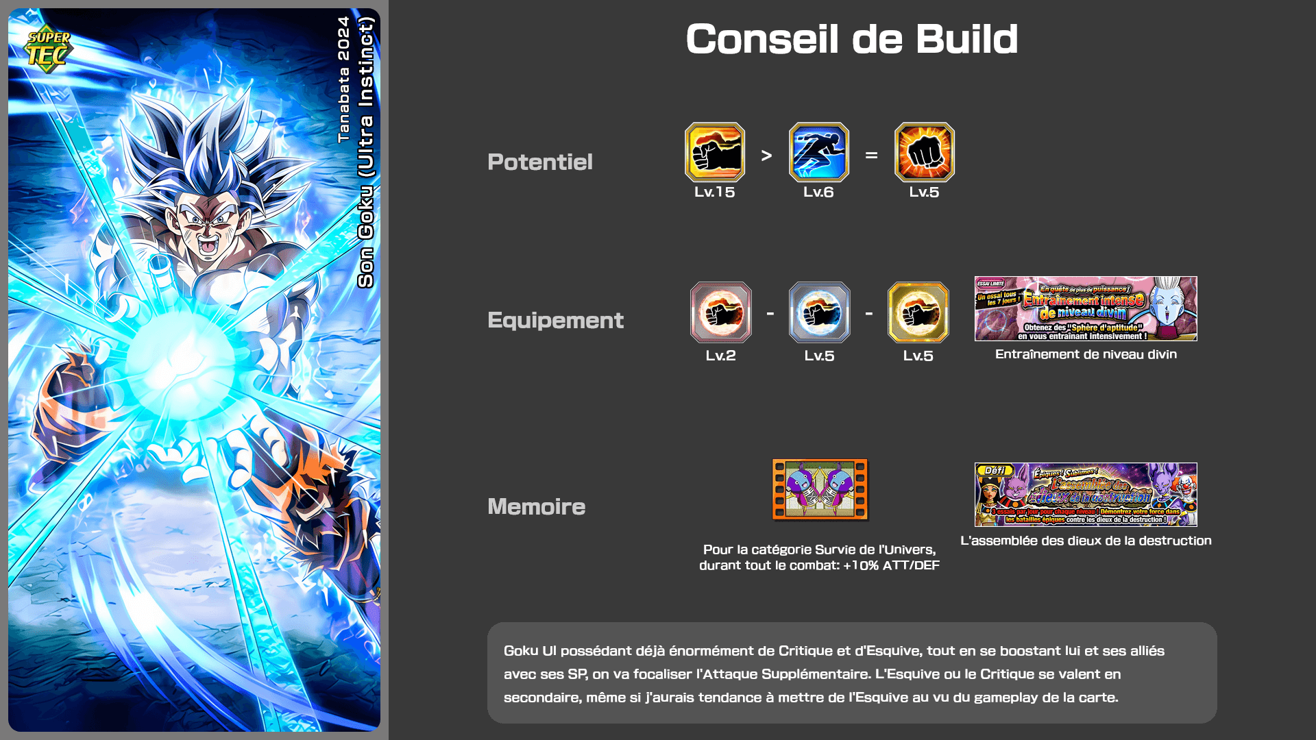 Fiche n°2Son Goku (Ultra Instinct) [AS] : Puissance divine hors limites