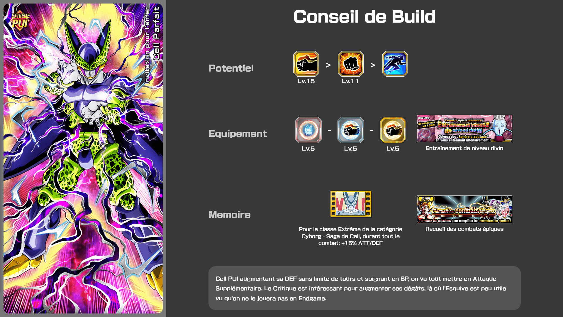Fiche n°1Cell Parfait : Invitation pour l'enfer