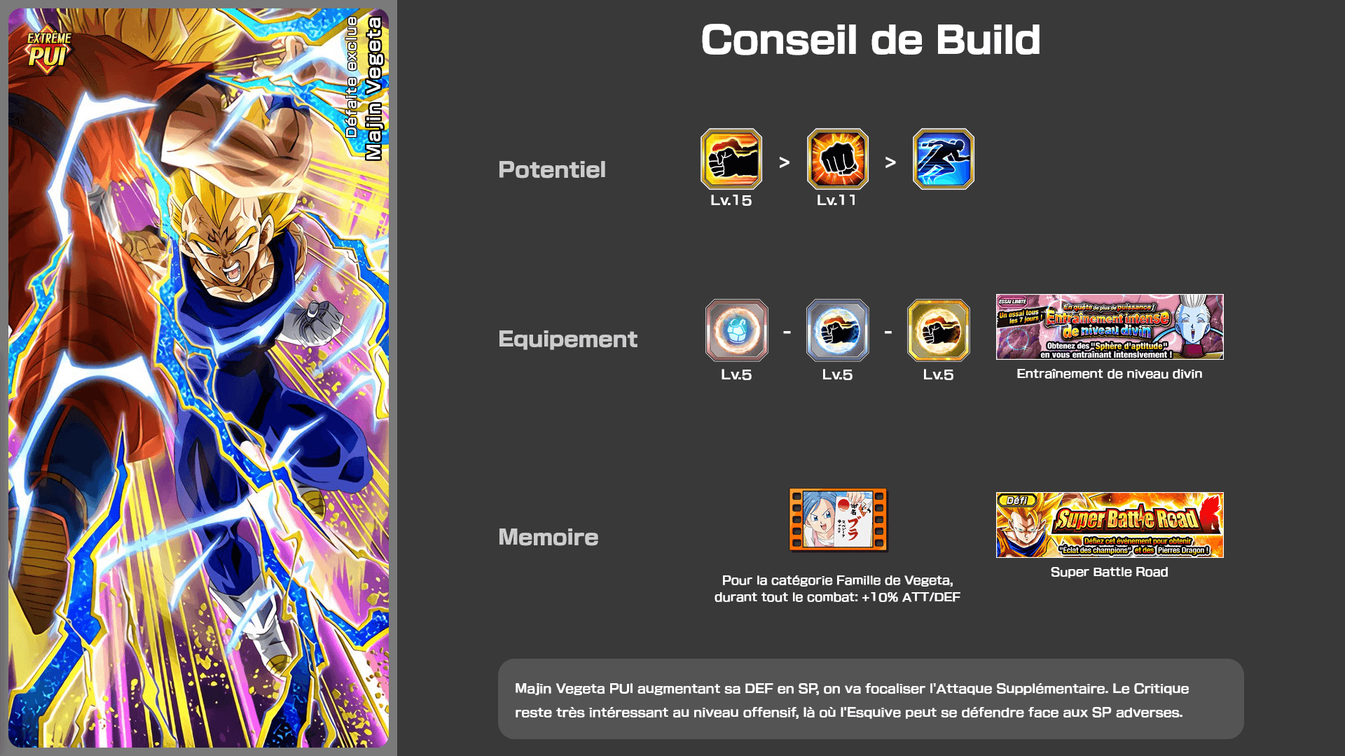 Fiche n°2Majin Vegeta : Défaite exclue