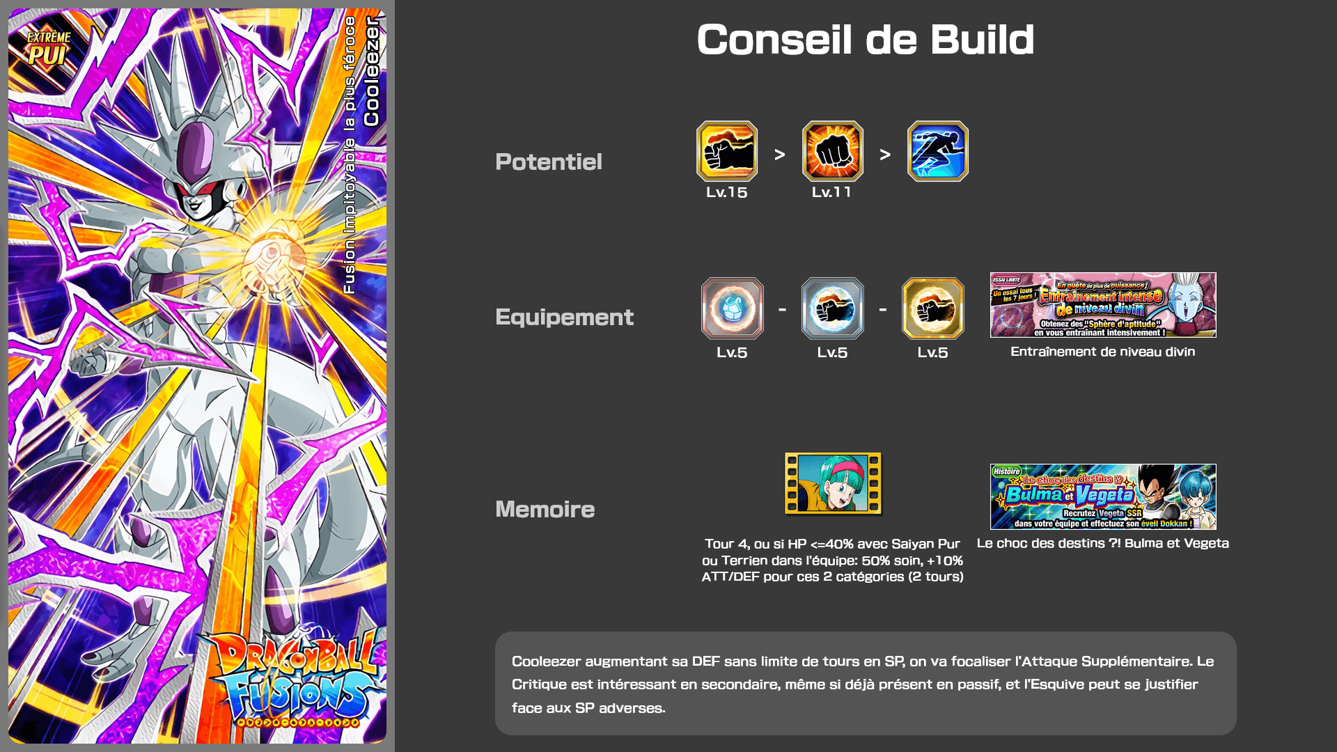 Fiche n°1Cooleezer : Fusion impitoyable la plus féroce