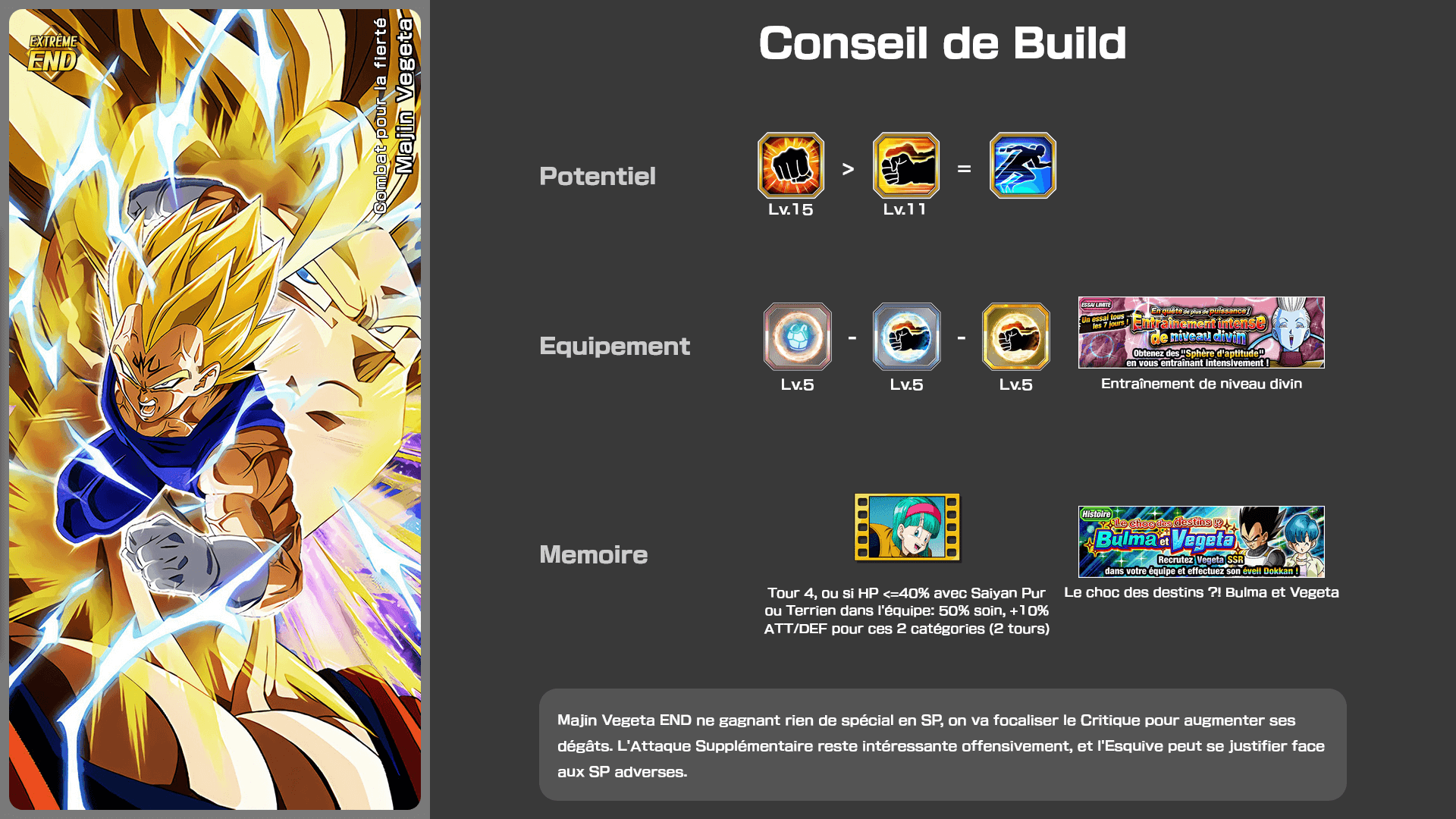 Fiche n°1Majin Vegeta : Lutte pour la fierté