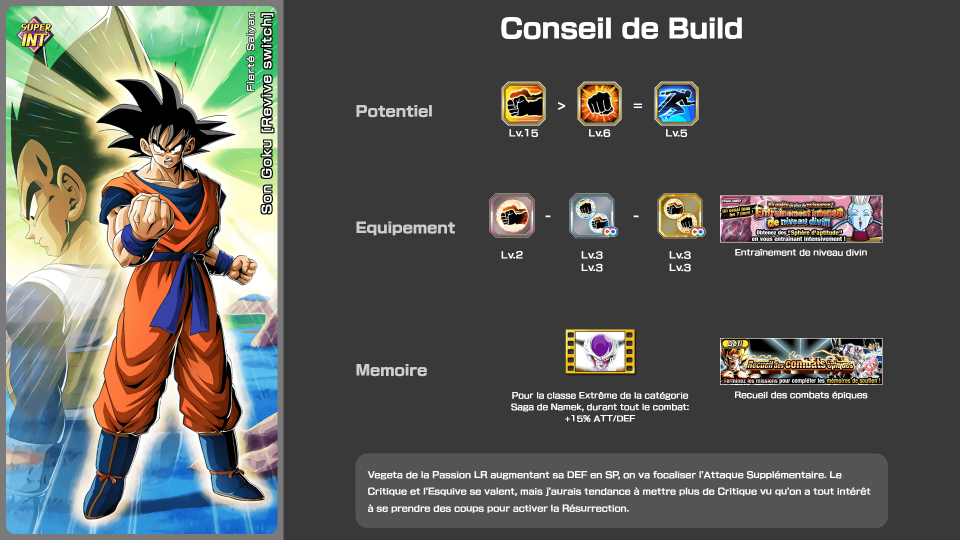 Fiche n°2Son Goku [Revive switch] : Fierté saiyan