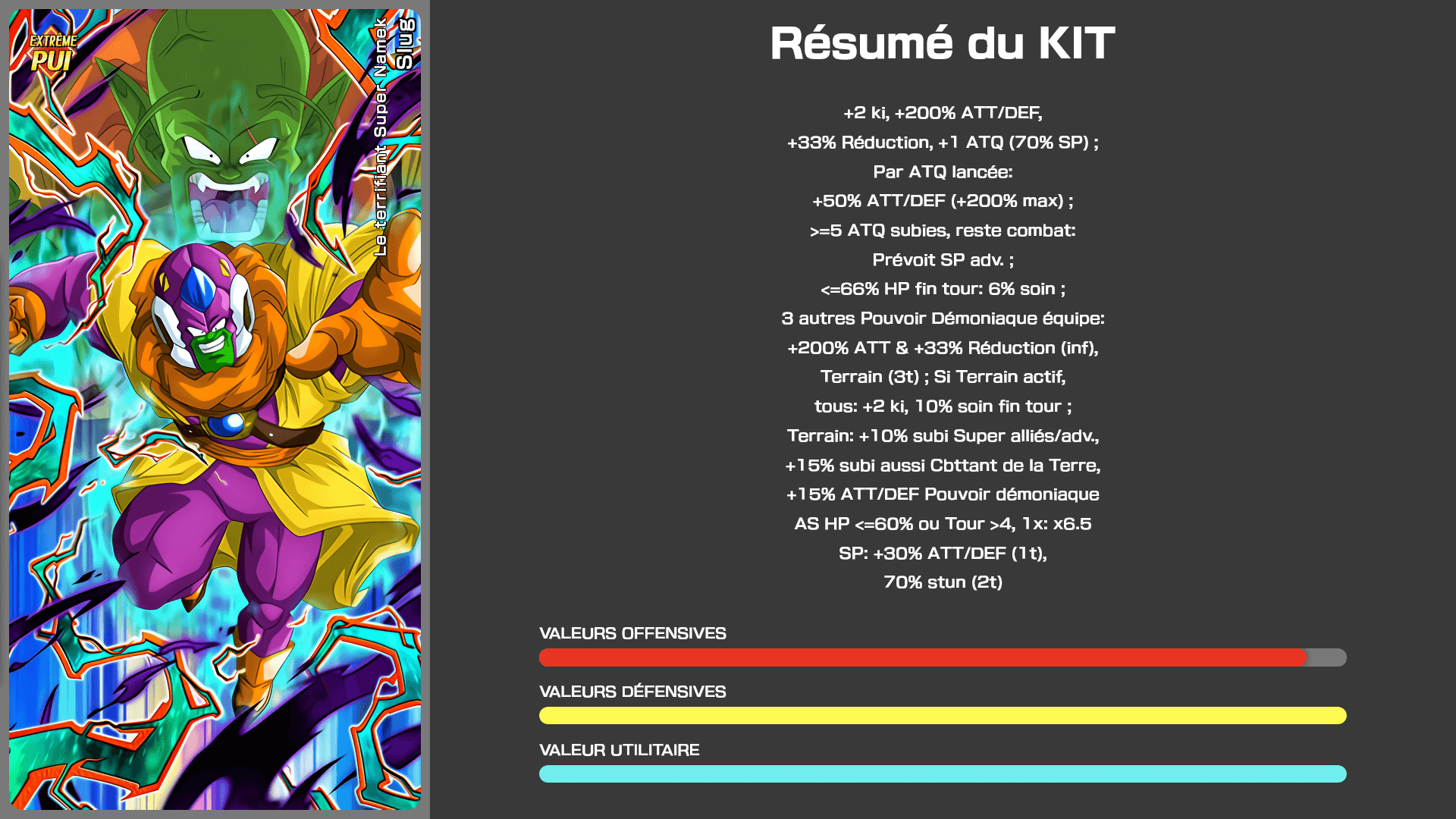 Fiche n°1Slug : Le terrifiant Super Namek