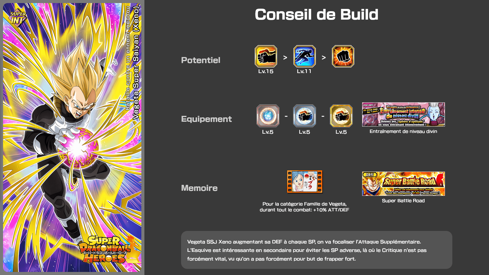Fiche n°2Vegeta Super Saiyan (Xeno) : Bataille contre un ennemi inconnu
