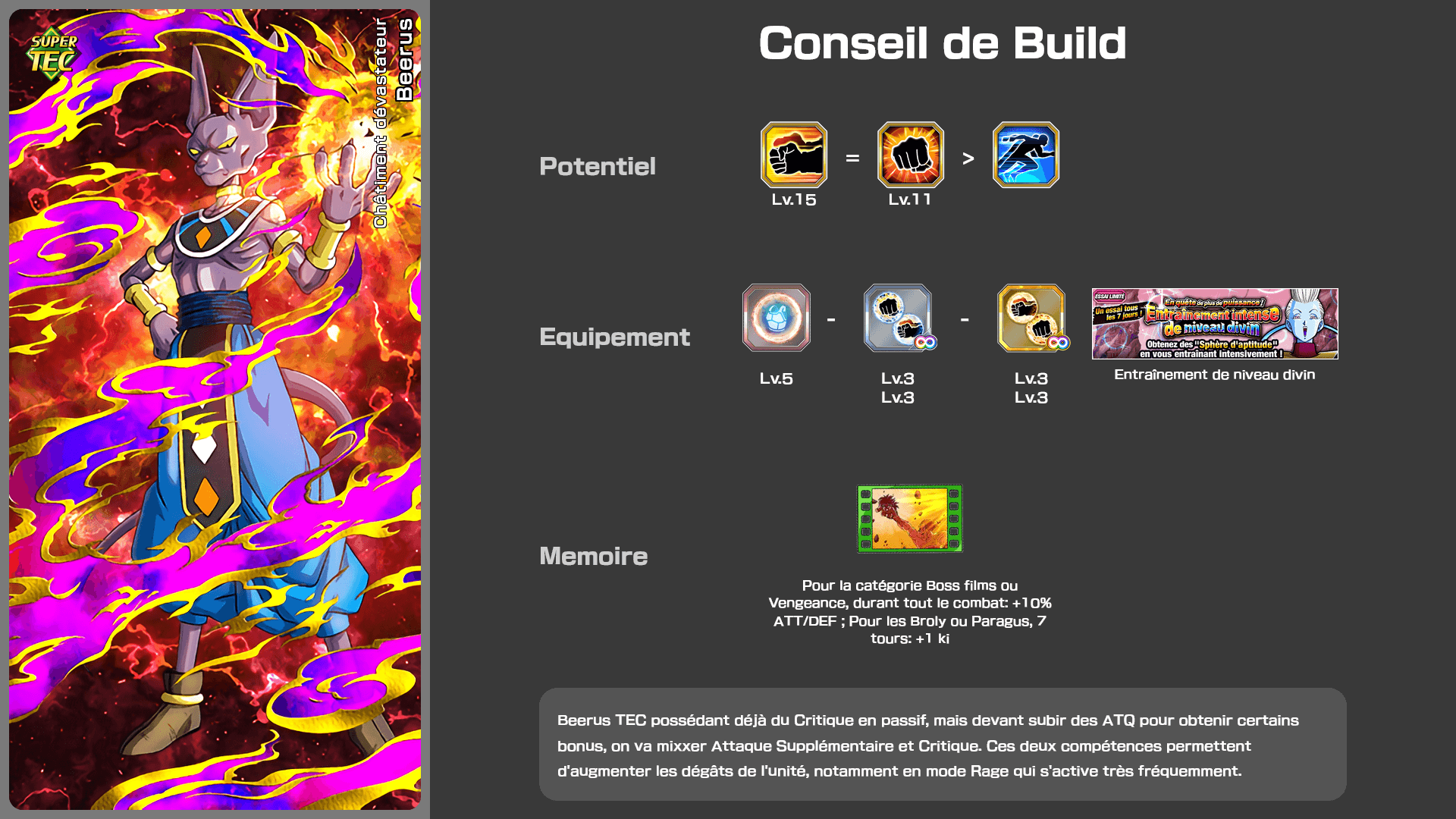 Fiche n°2Beerus : Châtiment dévastateur