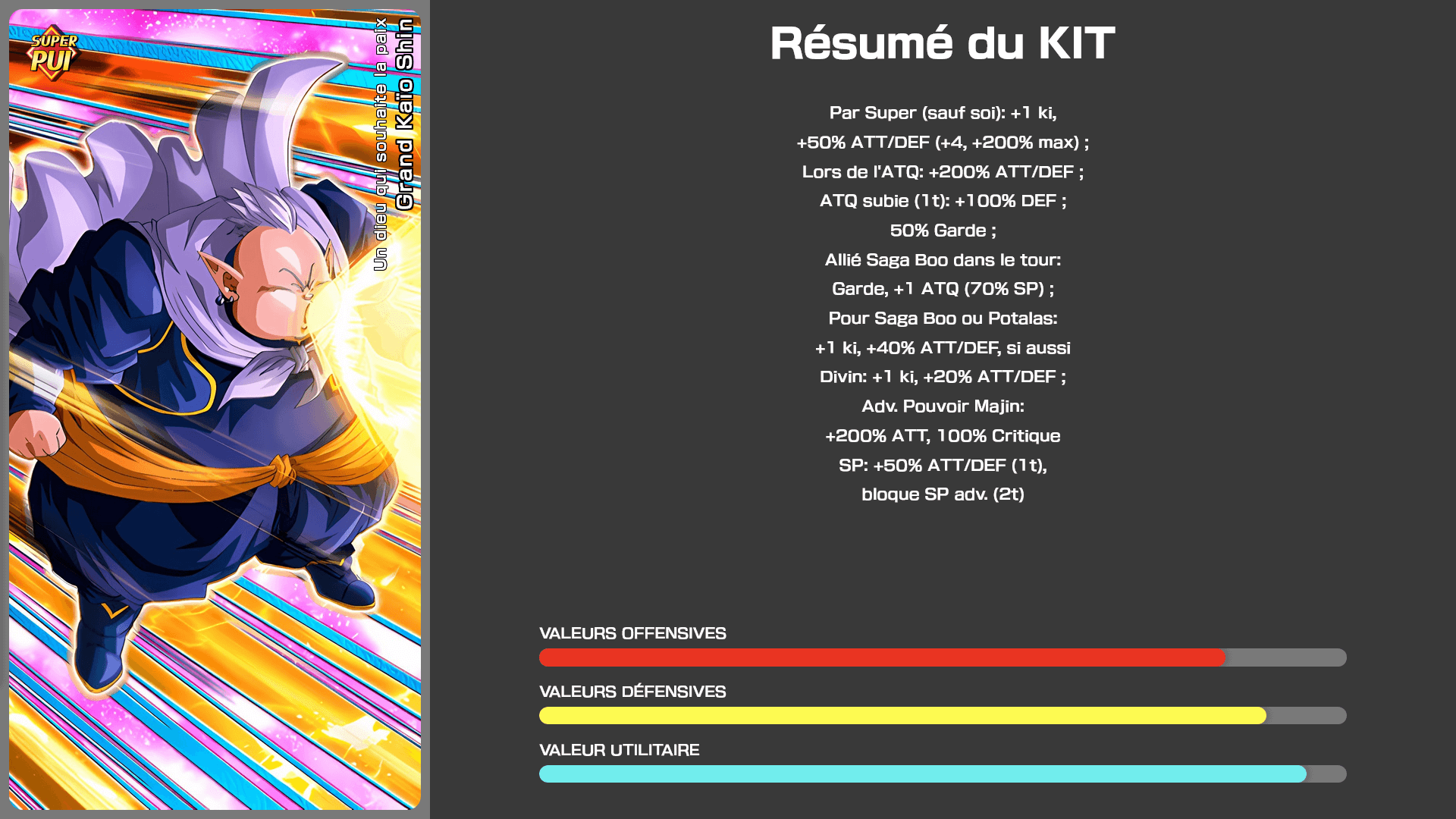 Fiche n°1Grand Kaïo Shin : Un dieu qui souhaite la paix