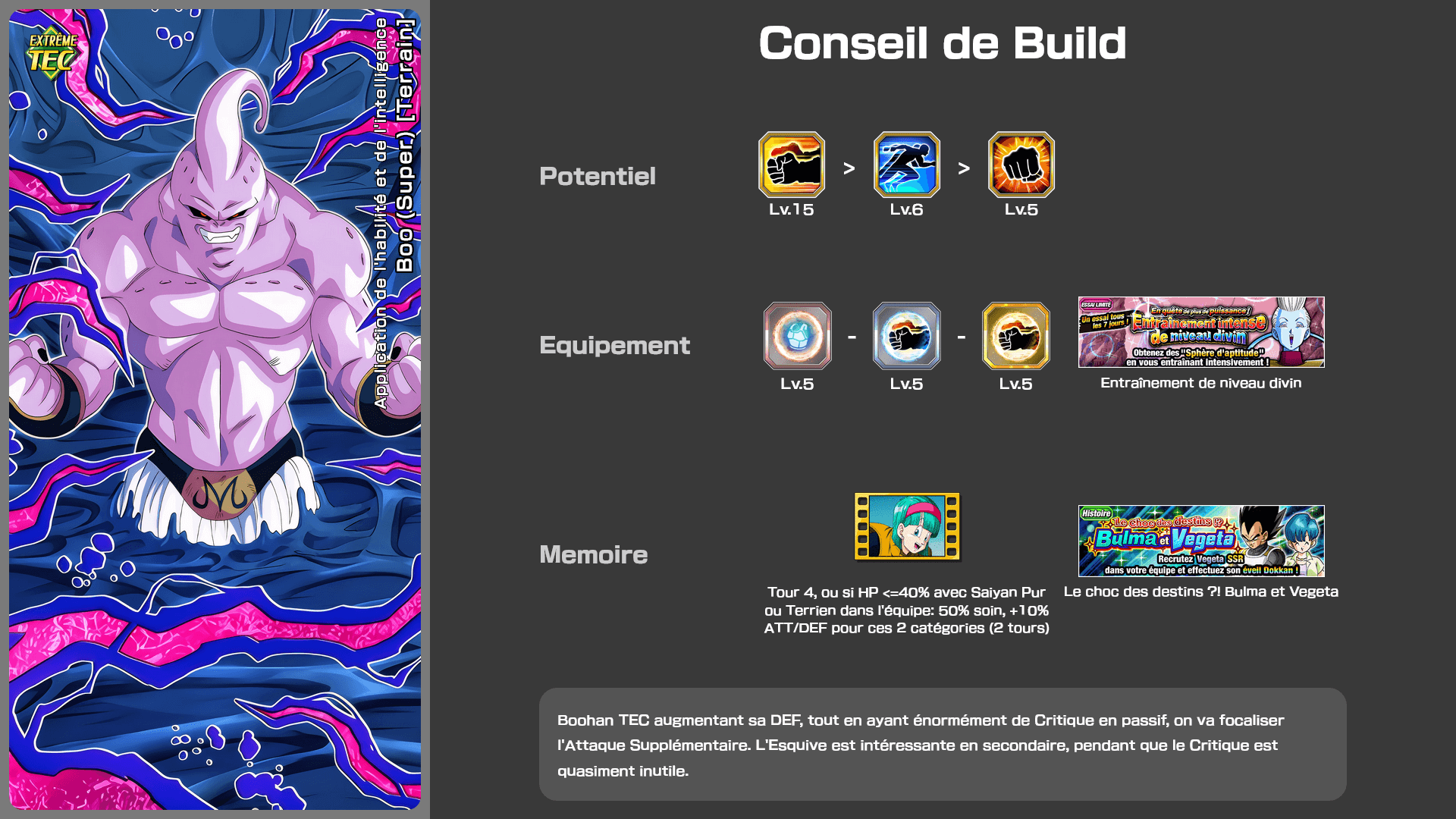 Fiche n°2Boo (Super) [Terrain] : Application de l'habilité et de l'intelligence