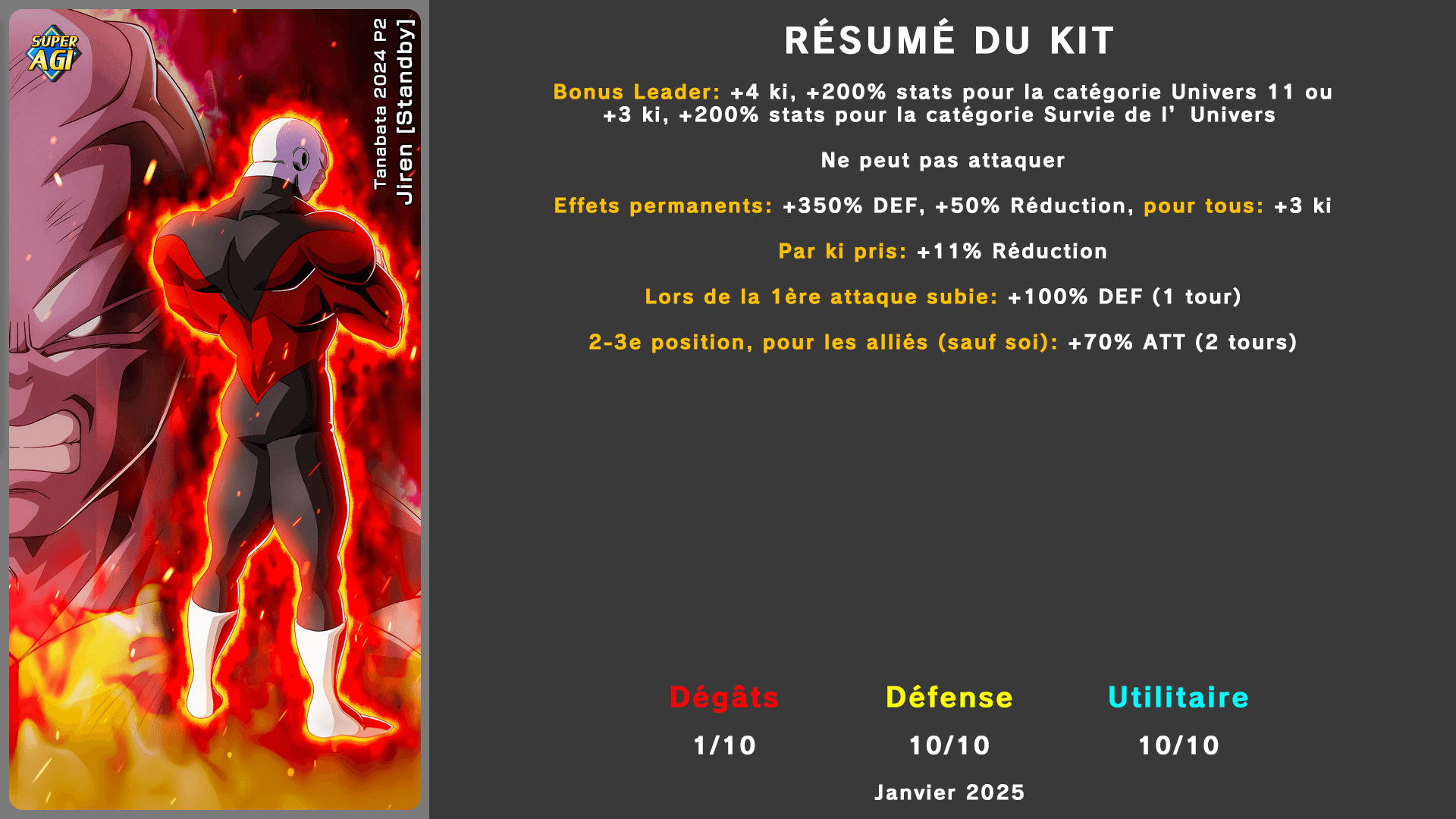 Fiche n°1Jiren [Standby] : Pouvoir inébranlable de l'isolement