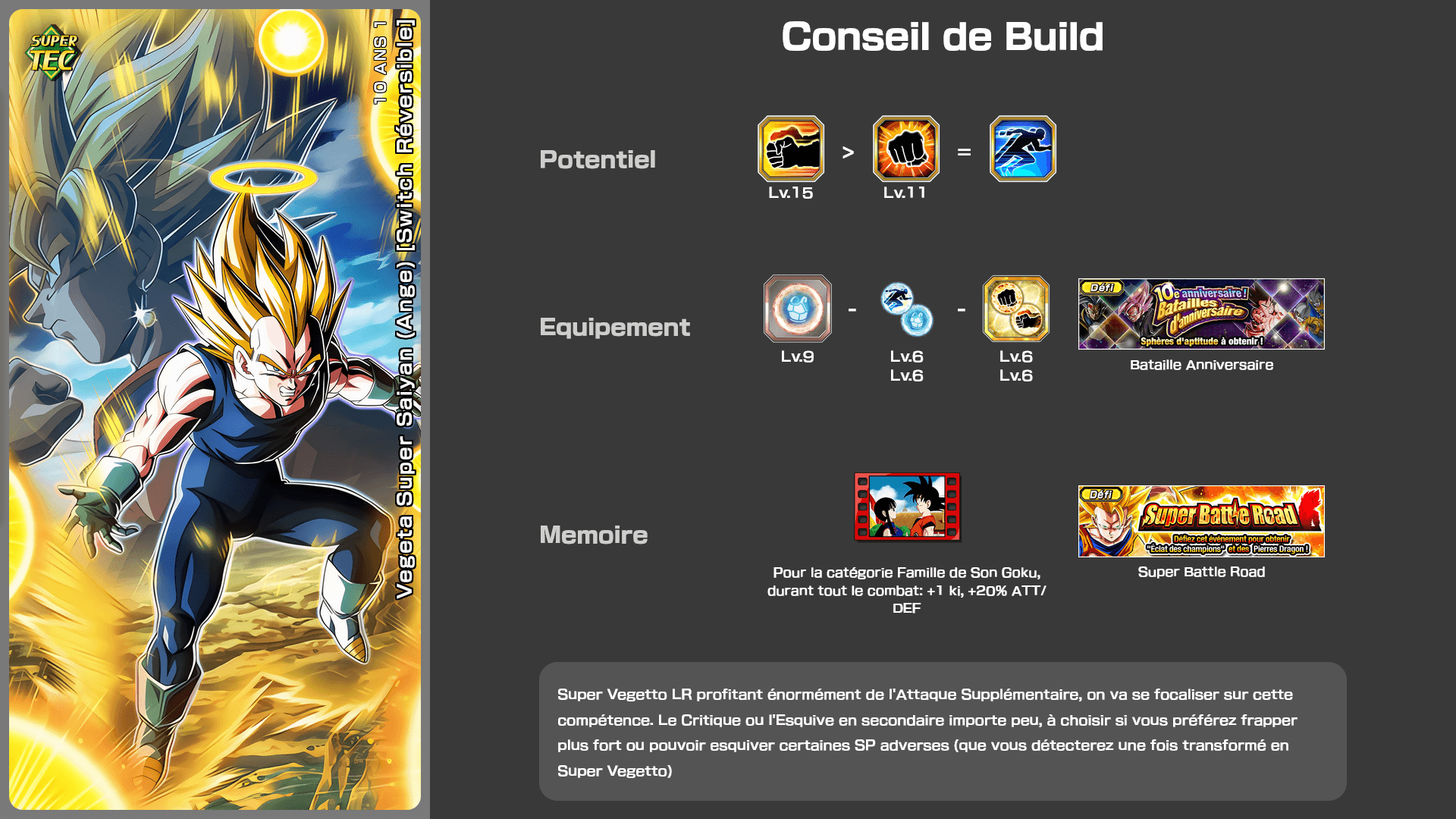 Fiche n°2Vegeta Super Saiyan (Ange) [Switch Réversible] : Un éclair invincible