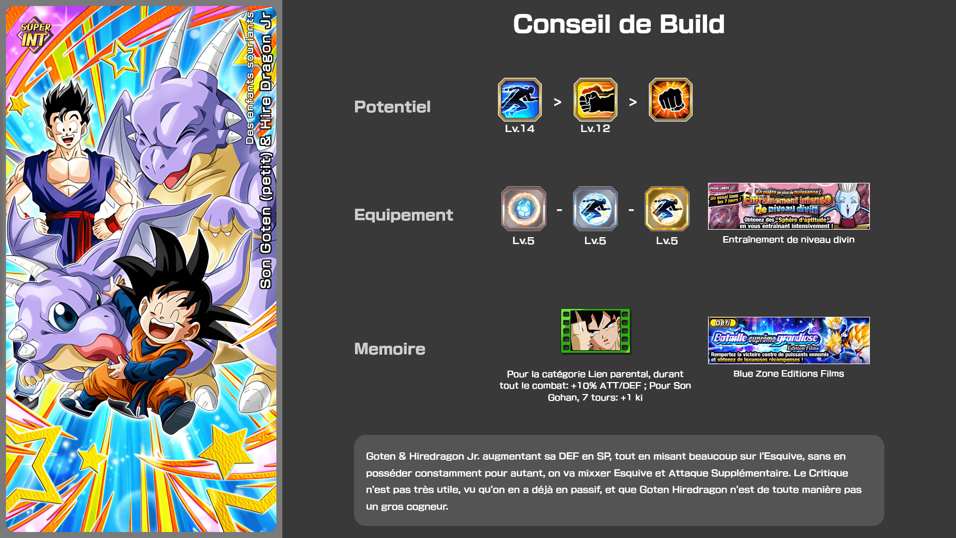 Fiche n°2Son Goten (petit) & Hire Dragon Jr : Des enfants souriants