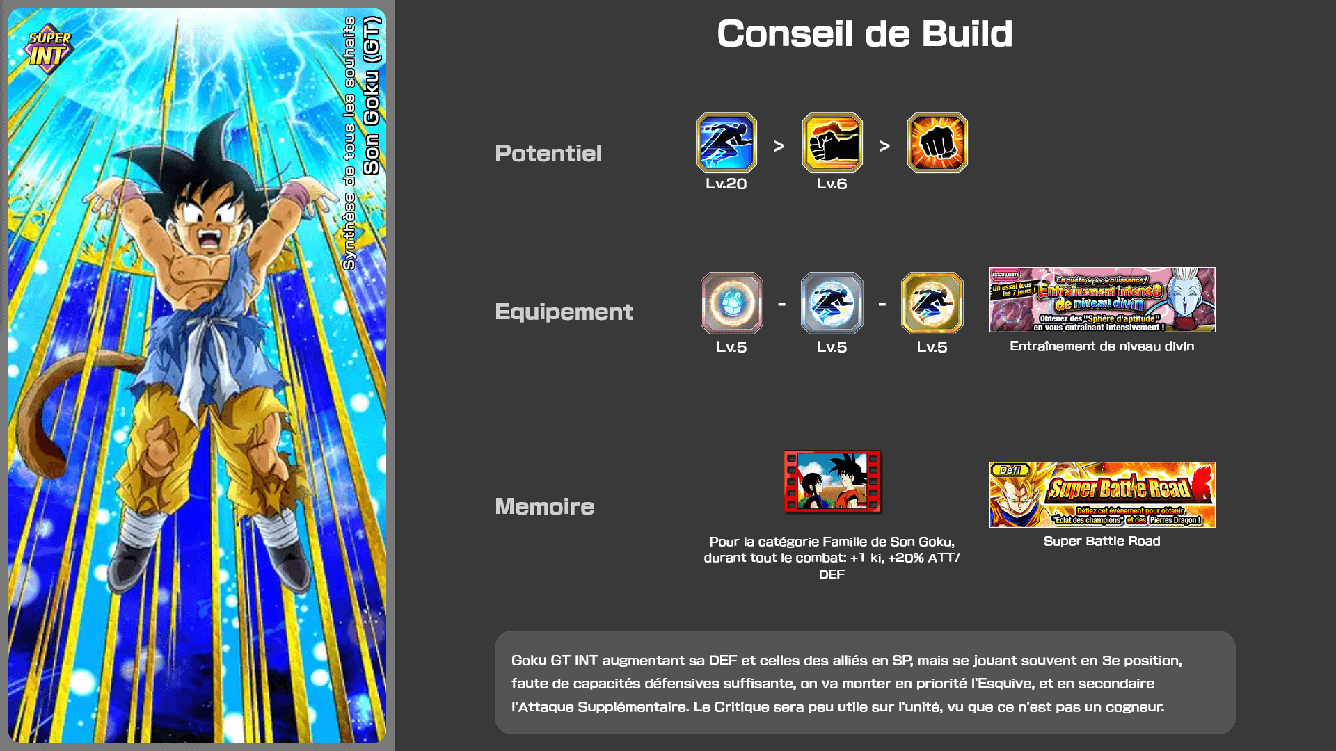 Fiche n°2Son Goku (GT) : Synthèse de tous les souhaits
