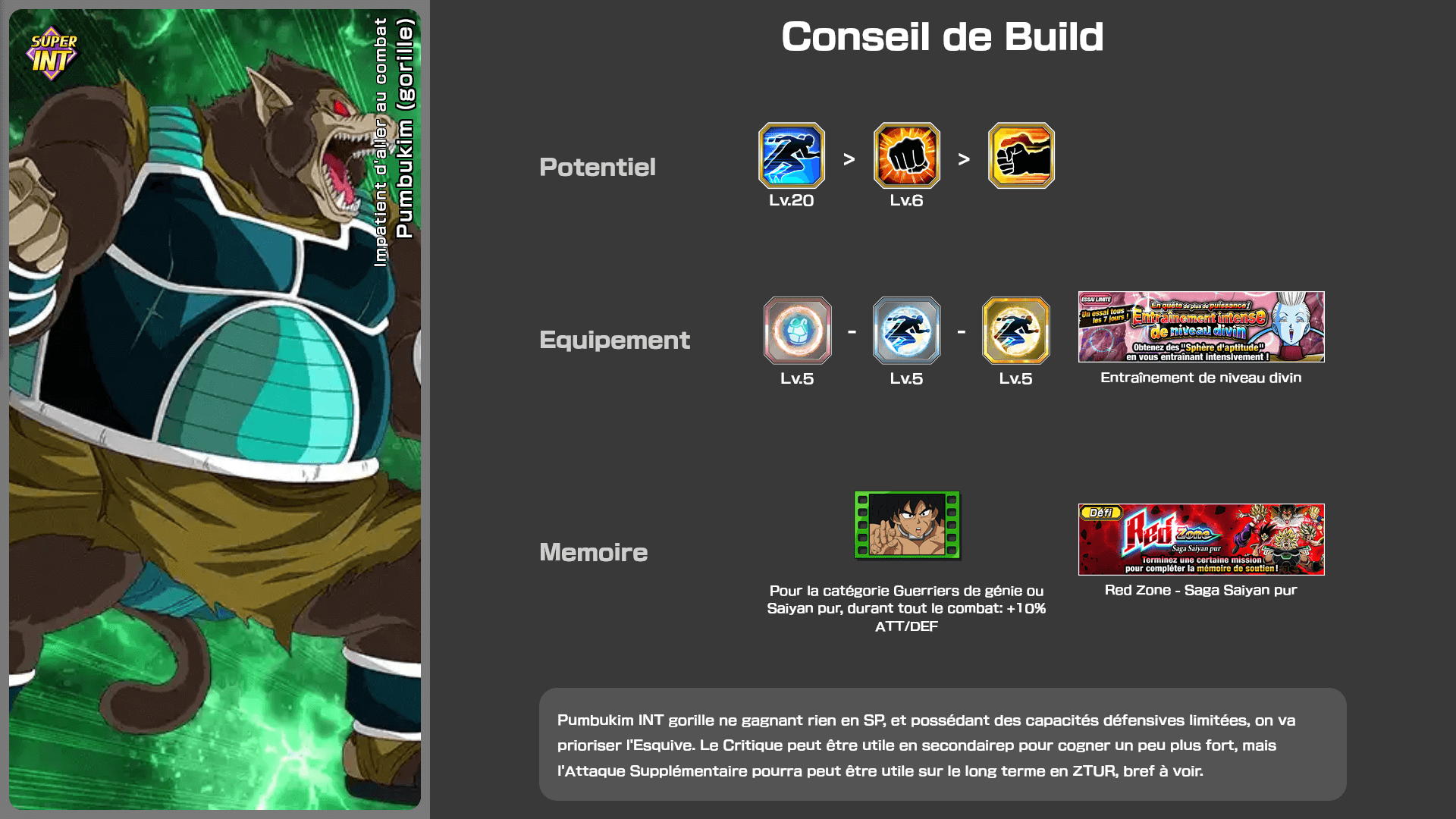 Fiche n°1Pumbukim (gorille) [Oozaroo] : Impatient d'aller au combat