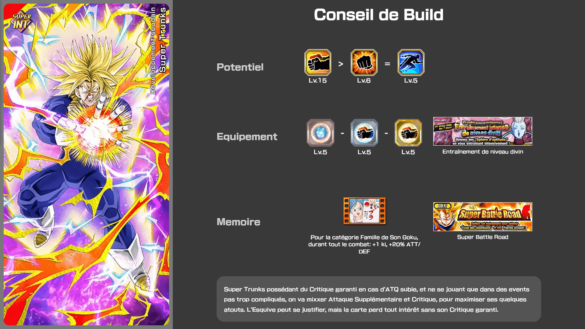 Fiche n°2Super Trunks : Développement soudain