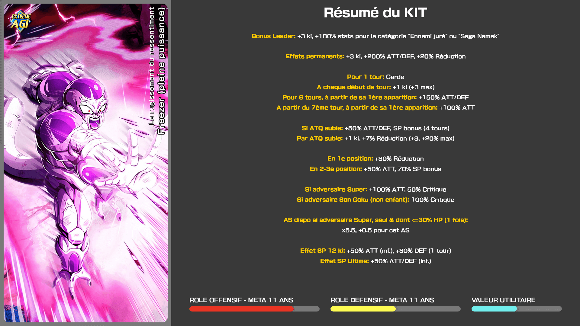 Fiche n°1Freezer (pleine puissance) : Le rugissement de ressentiment