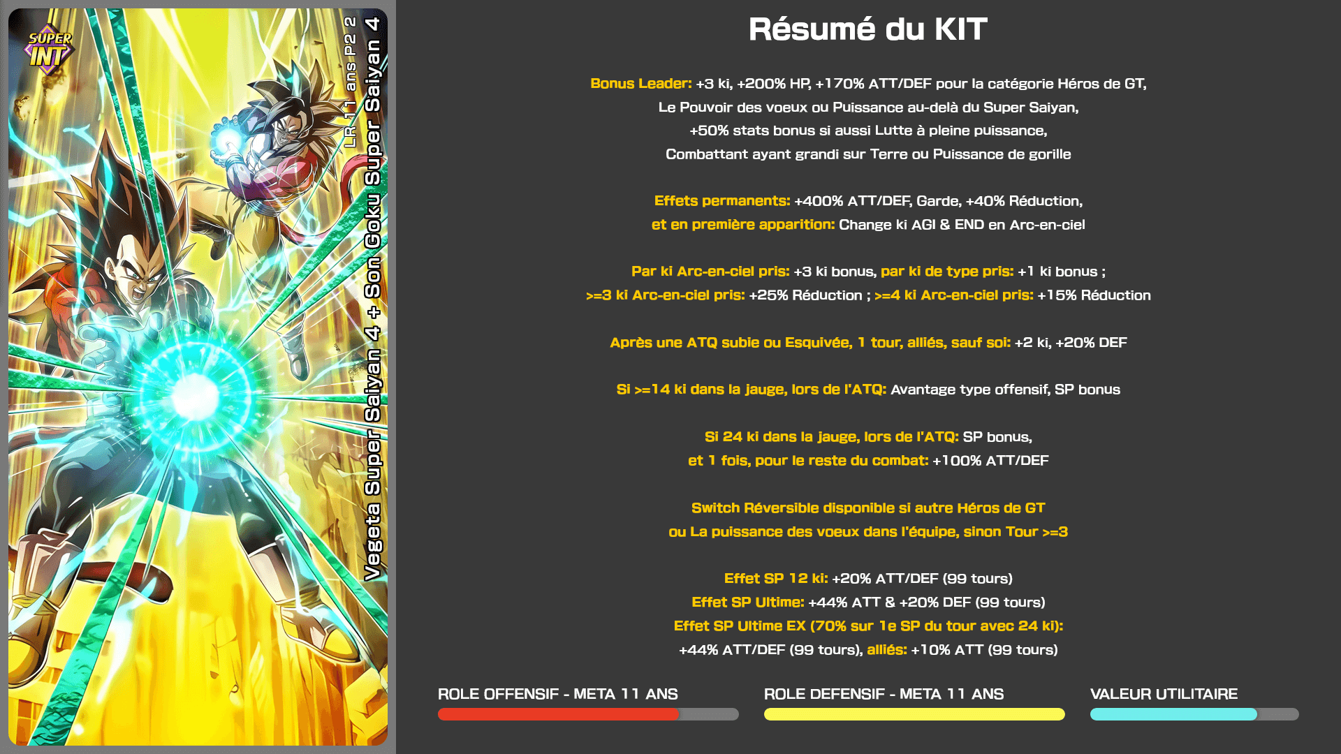 Fiche n°1Vegeta Super Saiyan 4 + Son Goku Super Saiyan 4 : Ultime lutte contre les dragons maléfiques