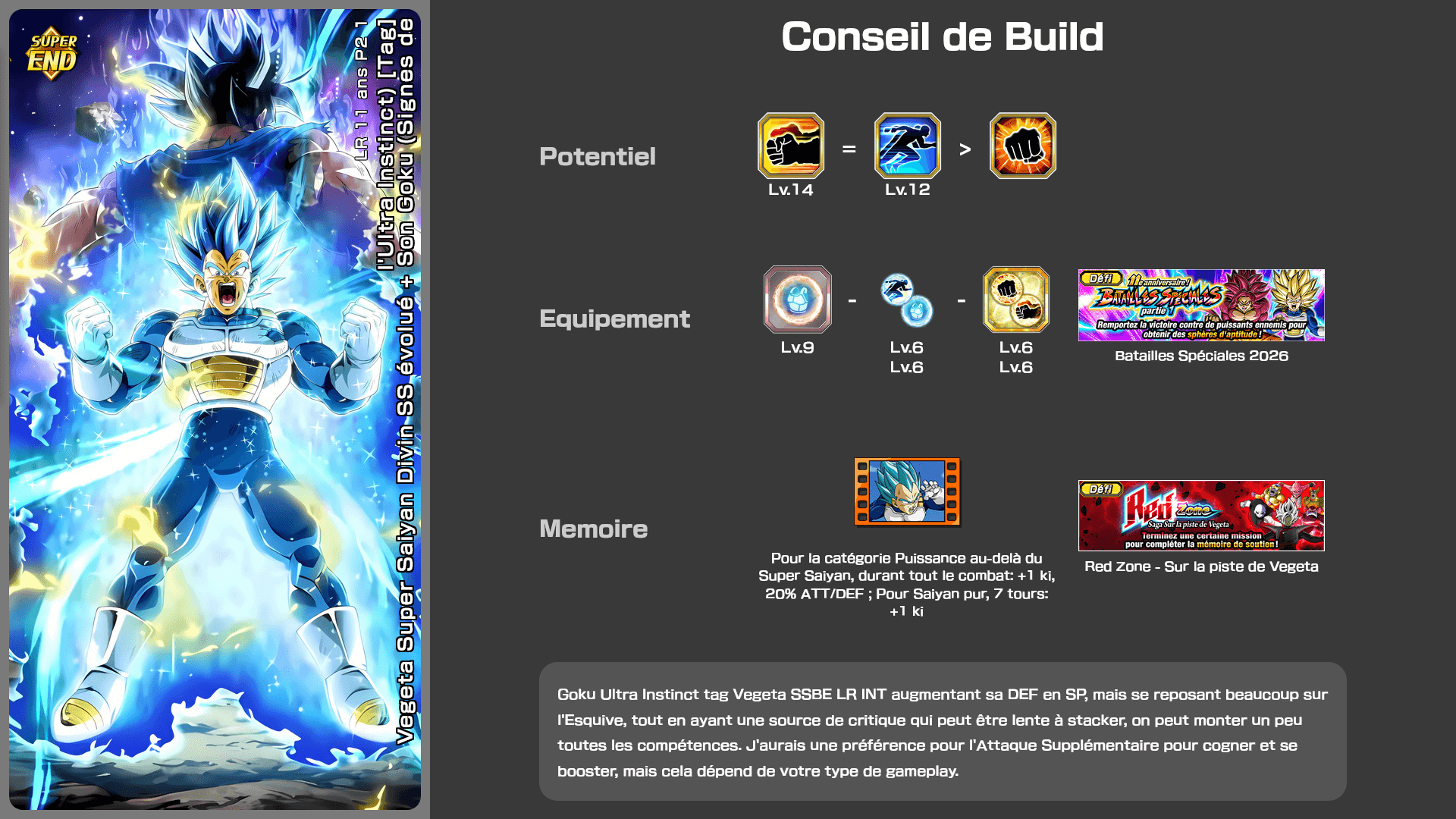 Fiche n°2Vegeta Super Saiyan Divin SS évolué + Son Goku (Signes de l'Ultra Instinct) [Tag] : Défi lancé à la force absoue