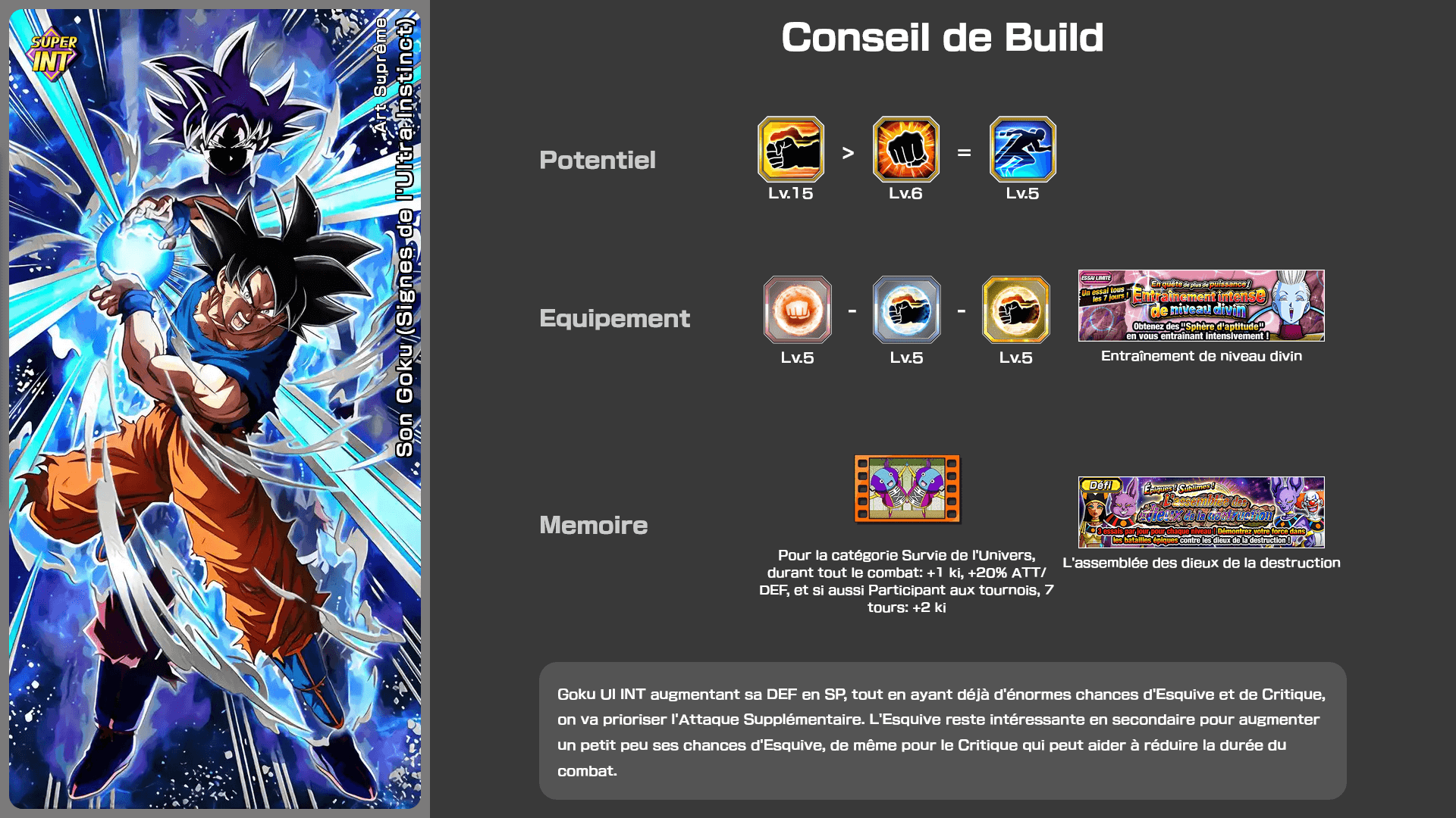 Fiche n°2Son Goku (Signes de l'Ultra Instinct) : Art Suprême