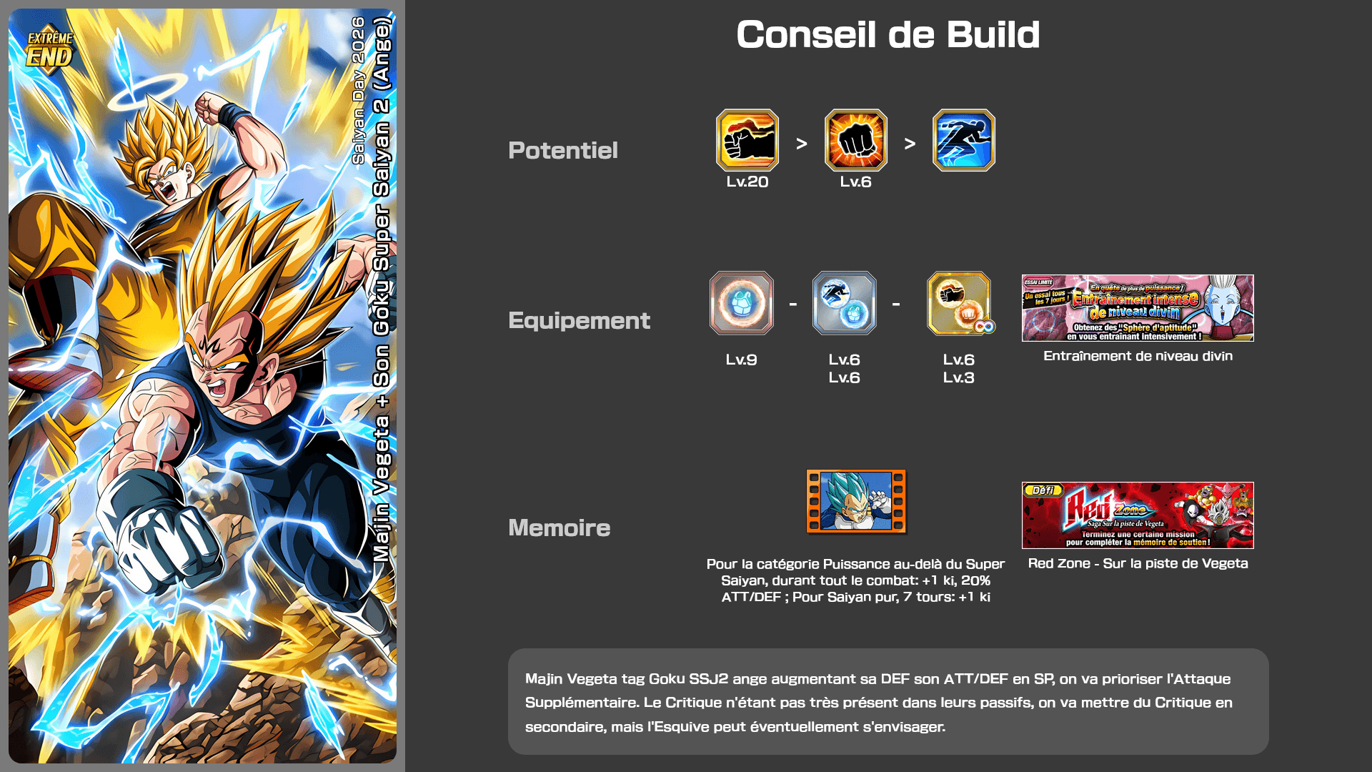 Fiche n°2Majin Vegeta + Son Goku Super Saiyan 2 (Ange) : Affrontement fatidique